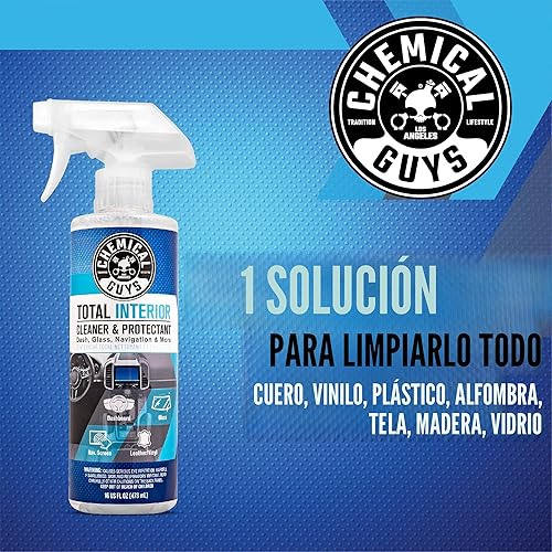 Miniatura 10 de Chemical Guys Limpiador y protector total de interiores  Chemical Guys Limpiador de interiores, limpia y protege cuero, vinilo, plástico, goma,
