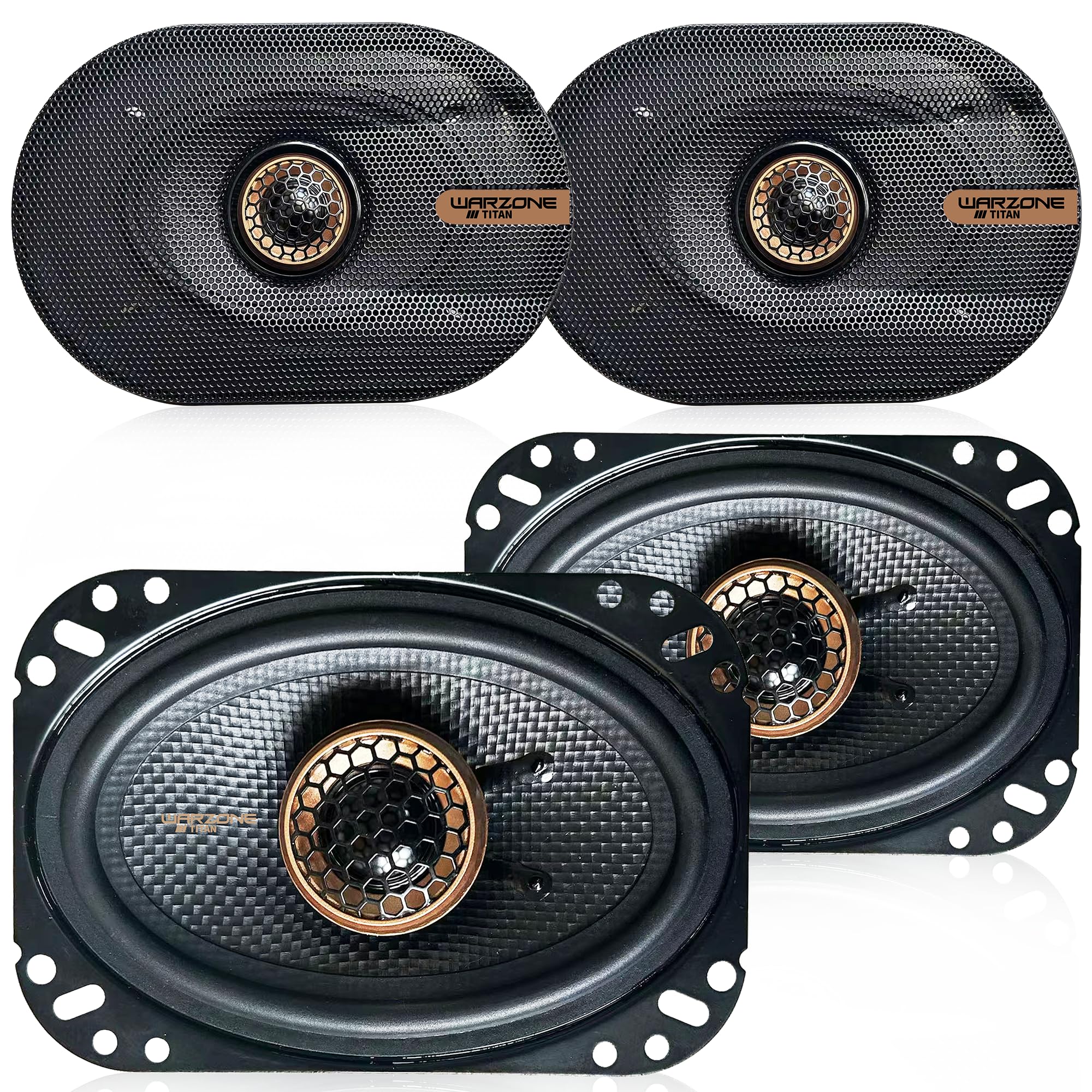 Amazon.com: Warzone 4X WZ46PTi 4x6-Inch Super Coaxial Speaker Pair