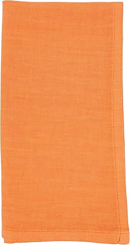 Miniatura 5 de Saro Lifestyle Pure Linen Elegance Servilleta de mesa (juego de 4), azul océano, 20 pulgadas