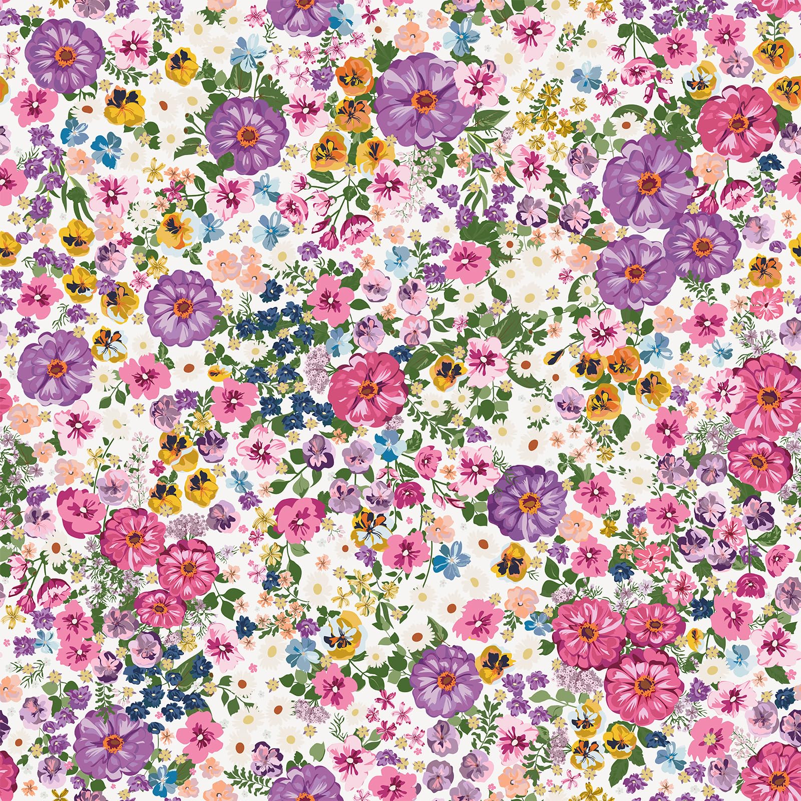 Papier peint à décoller et à coller floral pour relooker facilement une salle de bain murale