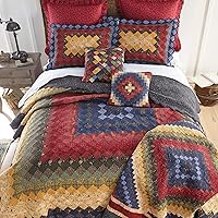 Vista 3 de Donna Sharp Edredón King – Chesapeake Trip – Colcha contemporánea con patrón clásico de retazos – Lavable a máquina