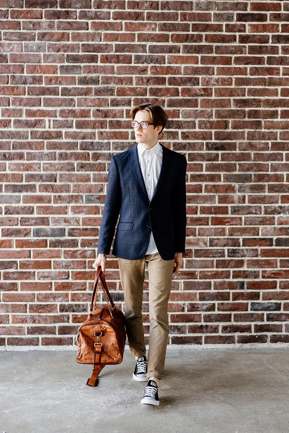 Featured Product Berliner Bags Vintage Leather Duffle Bag Bergen for Travel or the Gym, Overnight Bag for Men and Women - Brown (Brown)