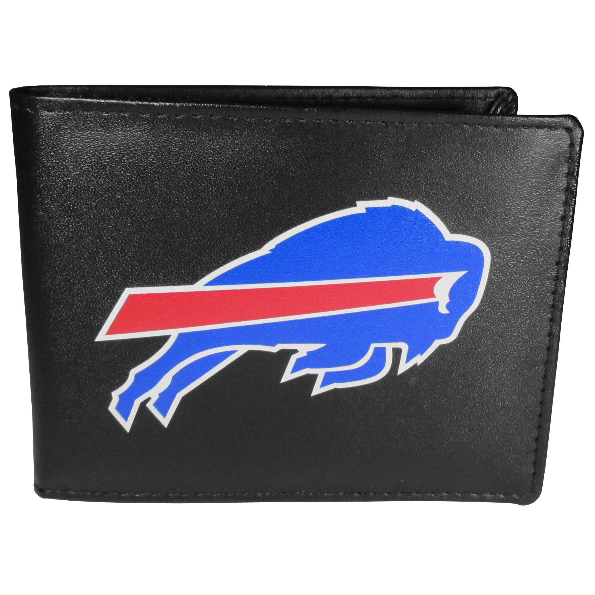 Siskiyou Sports NFL Mens Buffalo Bills Bi-fold Wallet Large Logo One Size Black