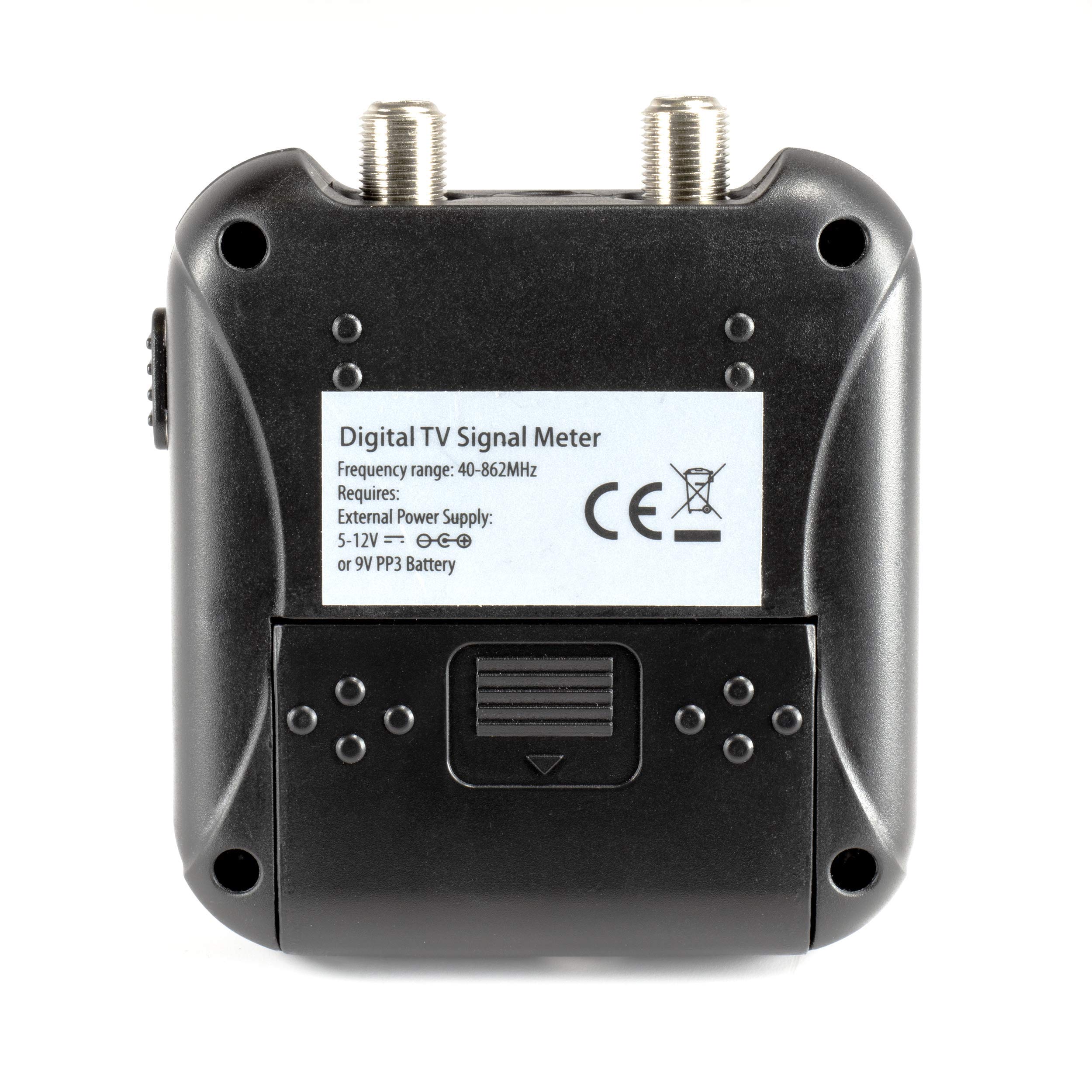 Signal Strength Meter with Adjustable Signal Strength Digital TV OTA