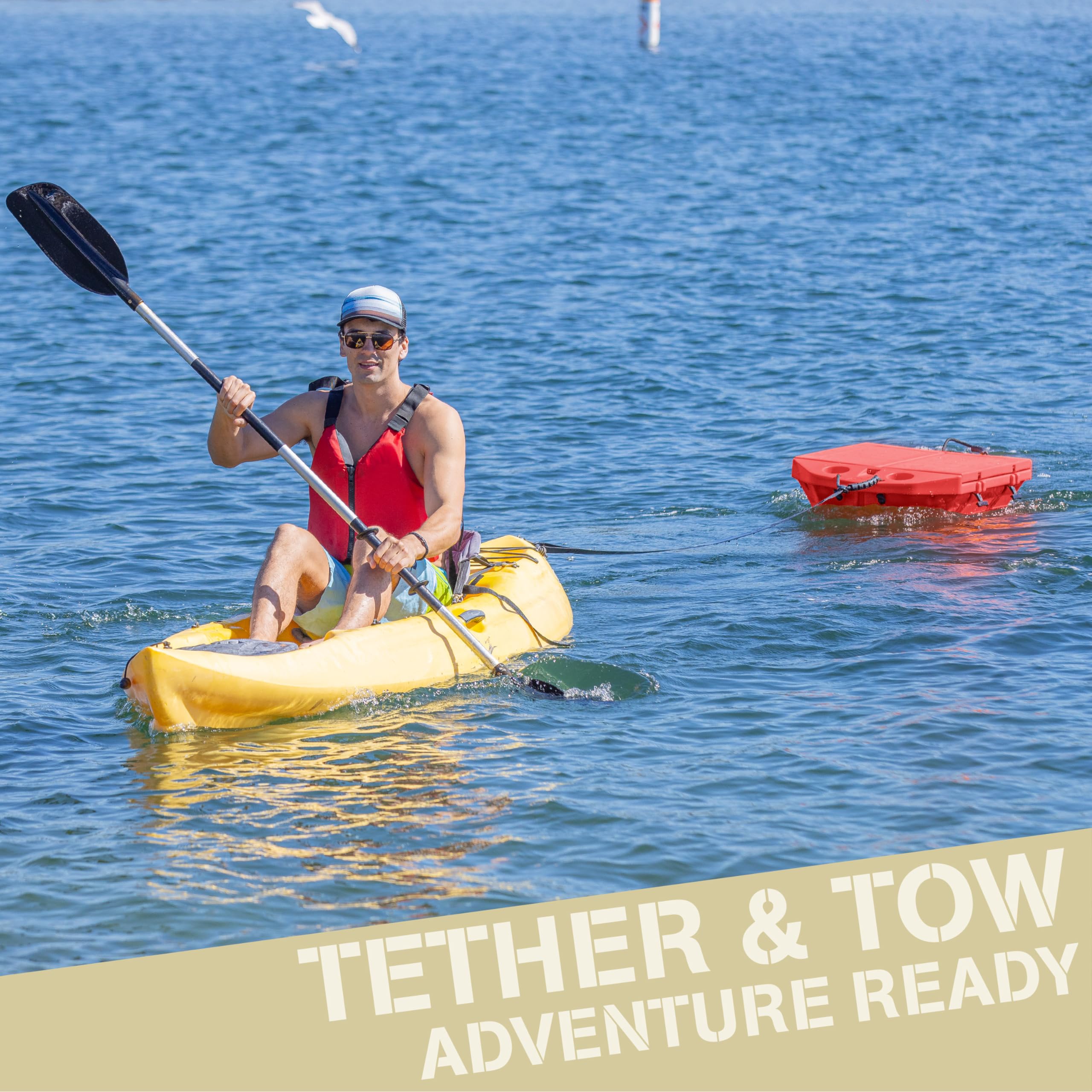 CUDDY Floating Cooler and Dry Storage Vessel for Land Water – 40QT– Great  for River, Beach, Kayak, Pool, Lake Multiple Color Options