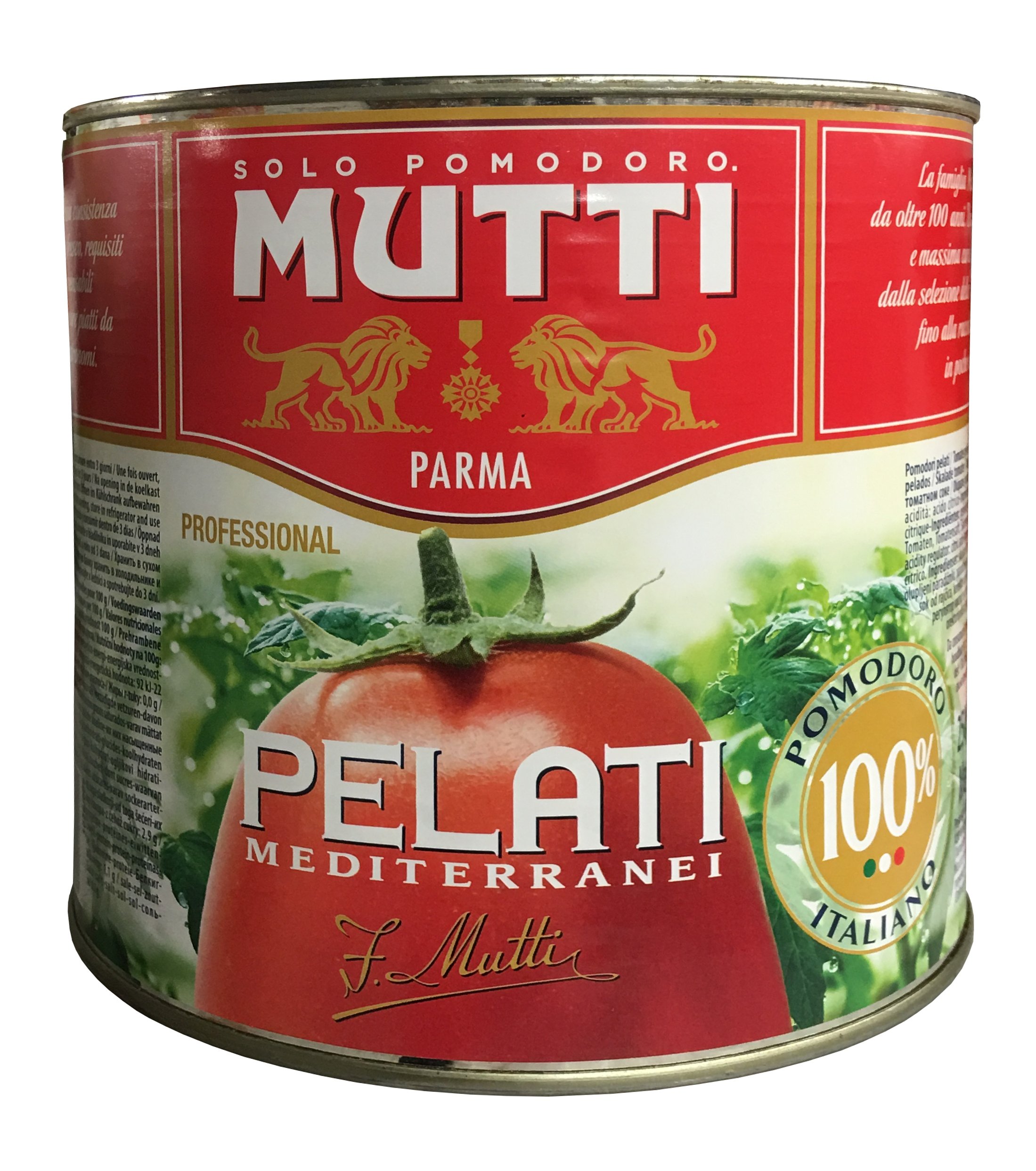 MUTTI Pelati (6 x 2500g) - (ATG: 6 x 1500g) geschälte Tomaten