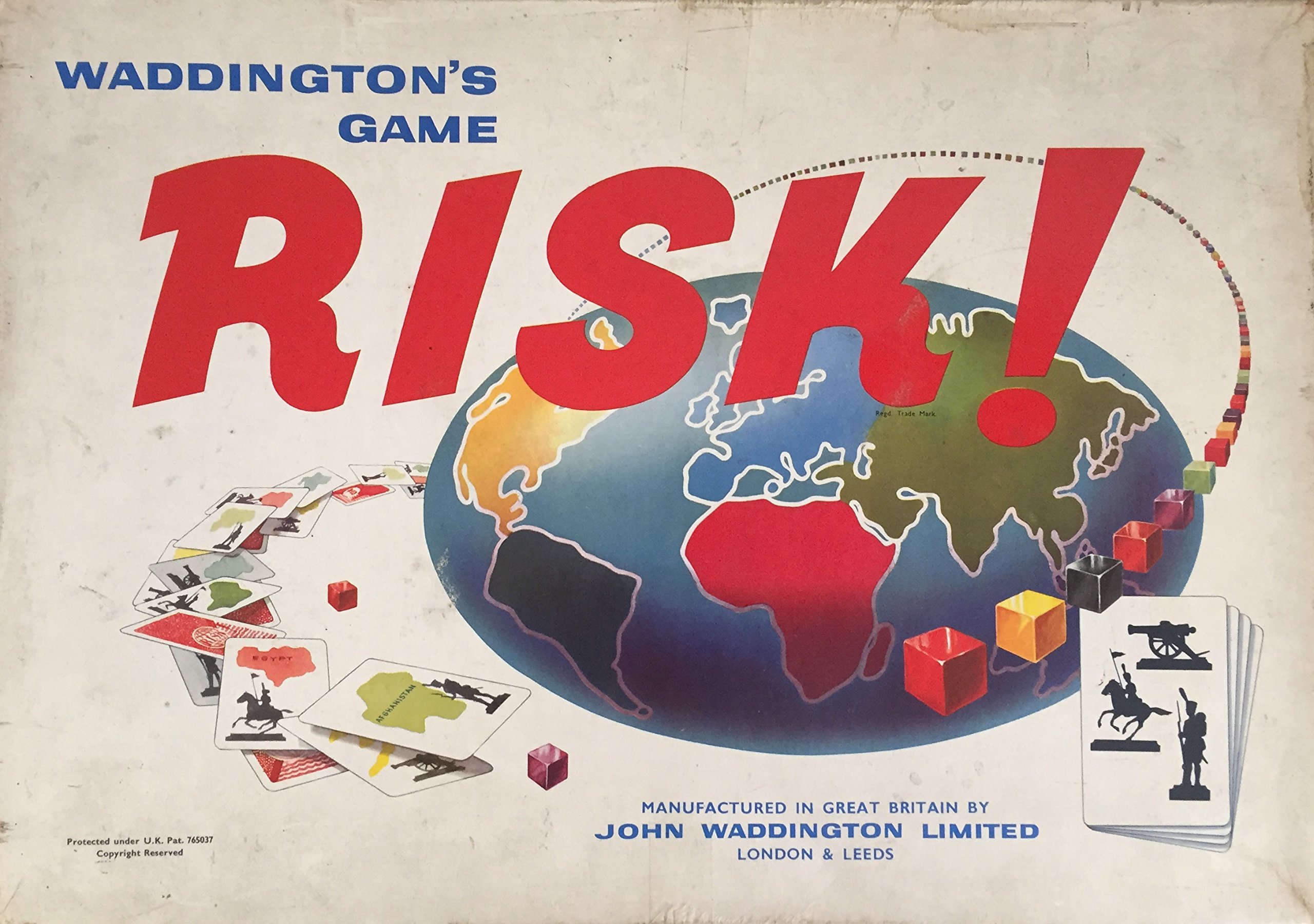 Risk Vintage 1960s Waddingtons The World Strategy Board Game - Big Box Edition