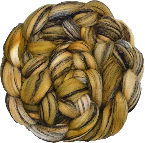 Miniatura 10 de Tencel Merino superfino teñido a mano para hilar y fieltro. 5 onzas, neblina púrpura