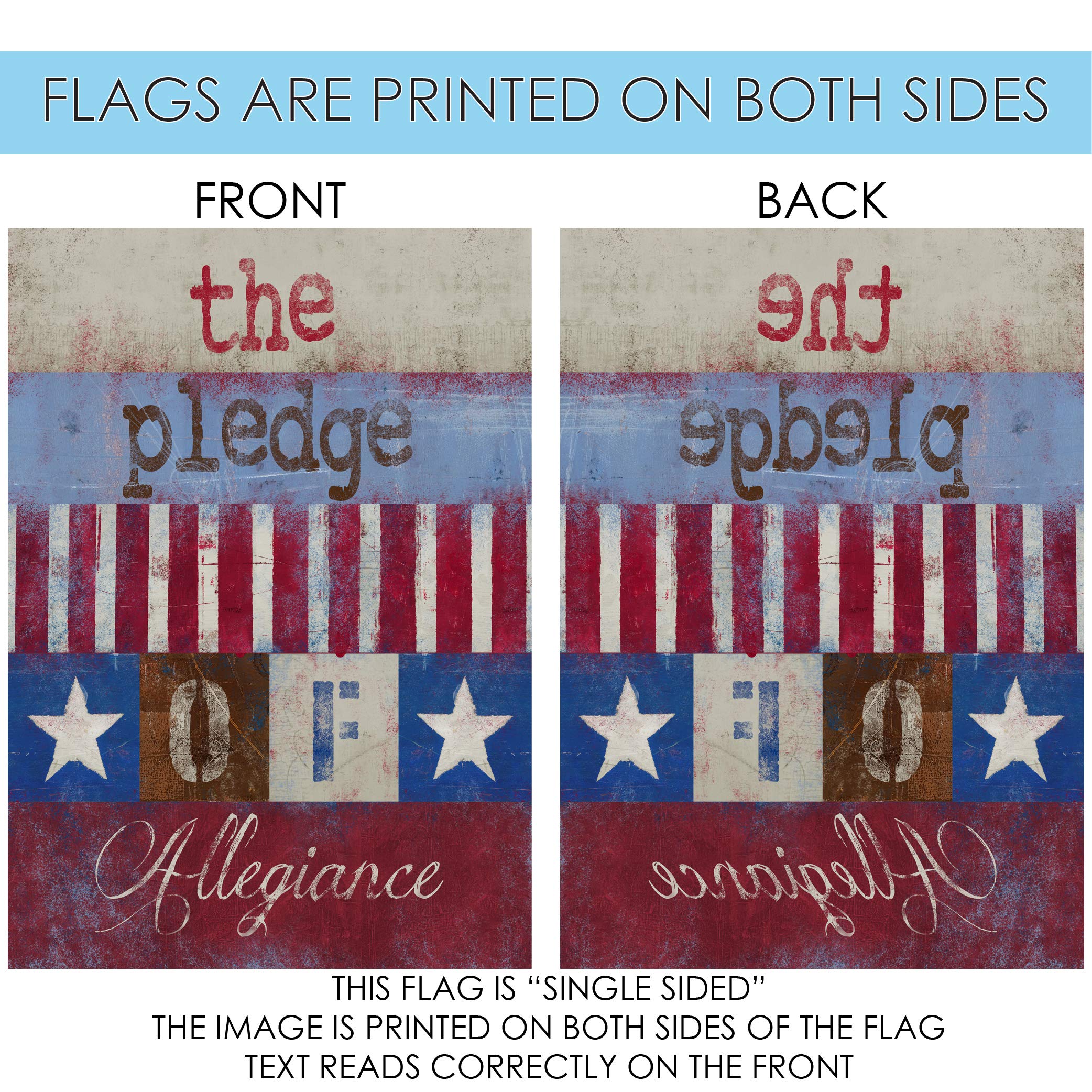 Toland Home Garden United We Stand 71,1 x 101,6 cm Dekorative rustikale Patriotische Pledge-Fahne
