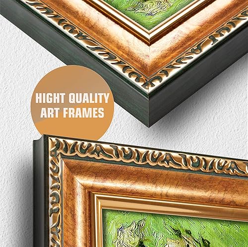 Miniatura 363 de A&T ARTWORK The Starry Night de Vincent Van Gogh. Tamaño del marco: 36 x 30 pulgadas, tamaño de la imagen: 30 x 24 pulgadas, reproducciones clásicas