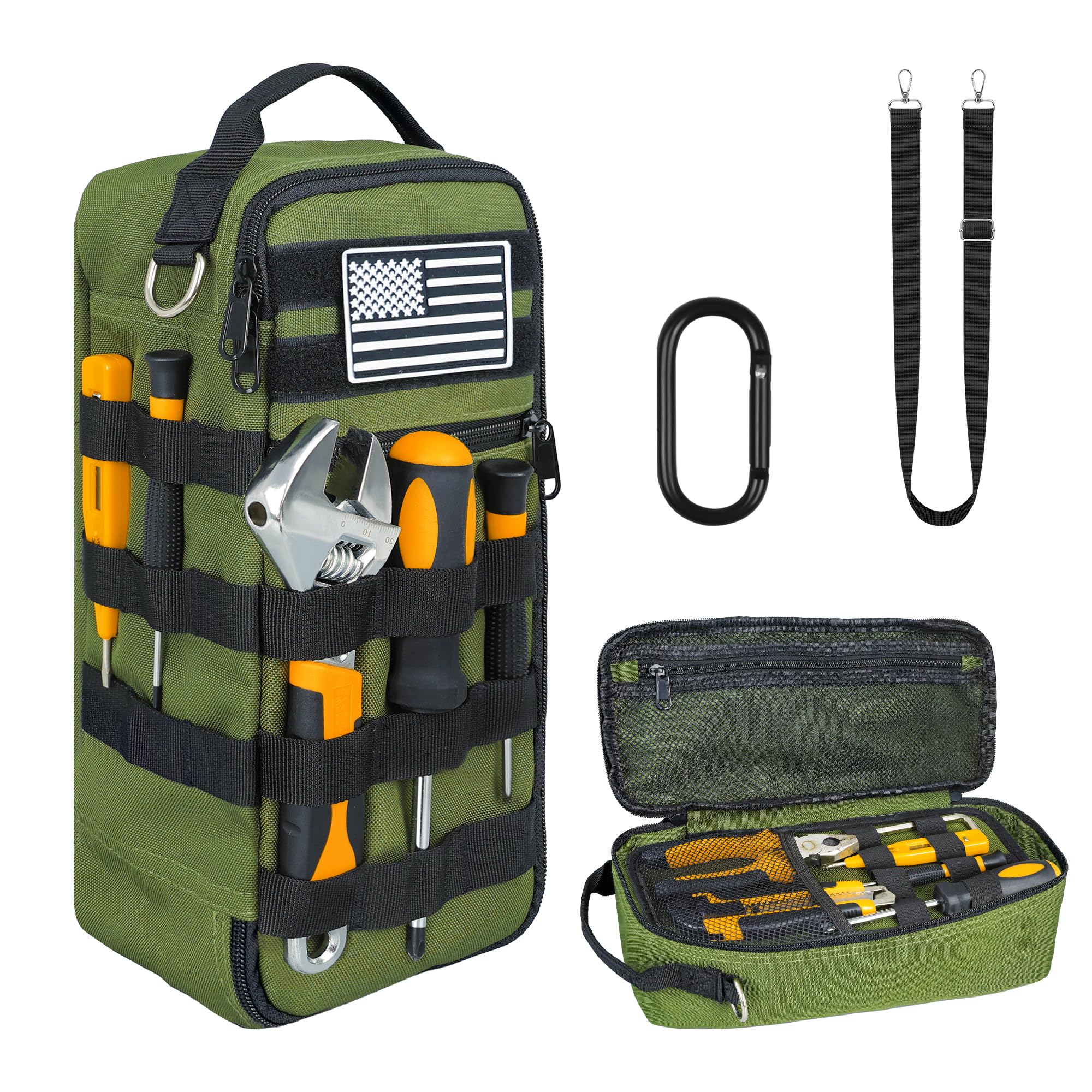 AASTT 13 Inch Portable Small Tool Bag, Heavy Duty Tool Organizer Bag with Shoulder Strap…