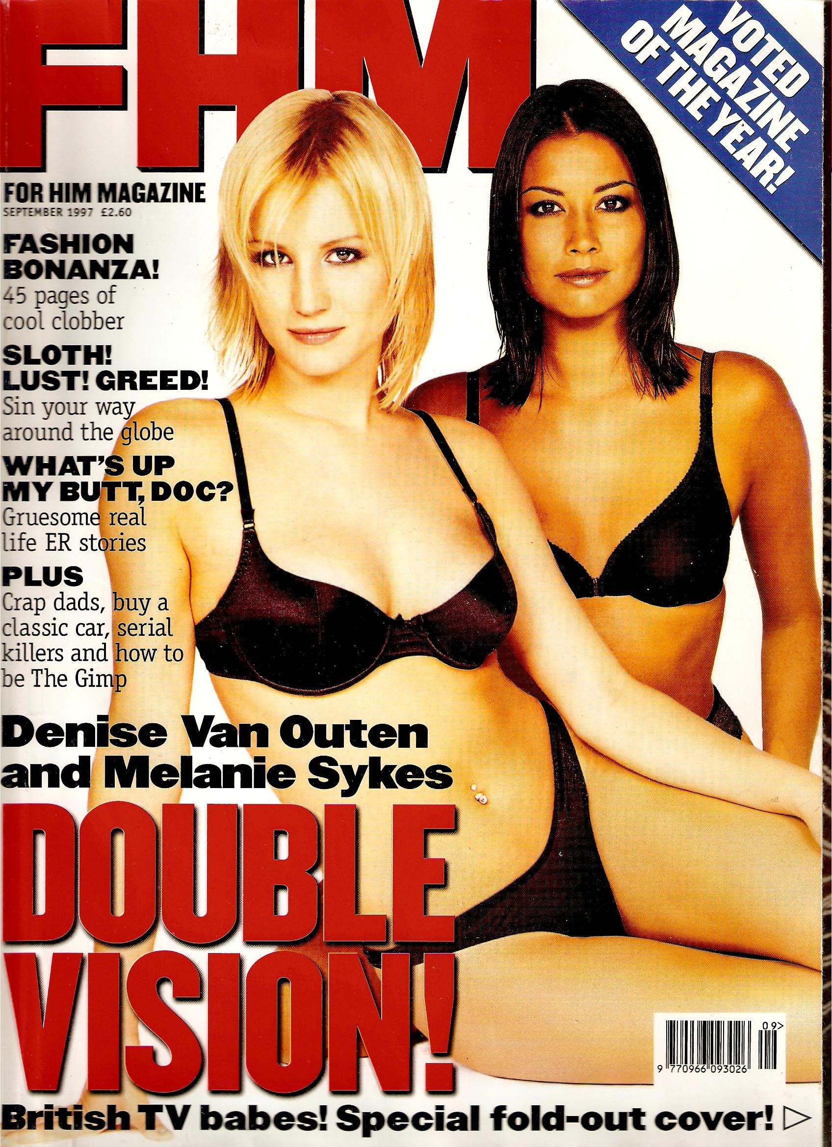 FHM Magazine, September 1997, Issue 92, Includes Includes Denise Van Outen, Melanie Sykes, Davina McCall, Jenny Powell, Melinda Messenger, Tania Bryer, Donna Air, Jon Bon Jovi.