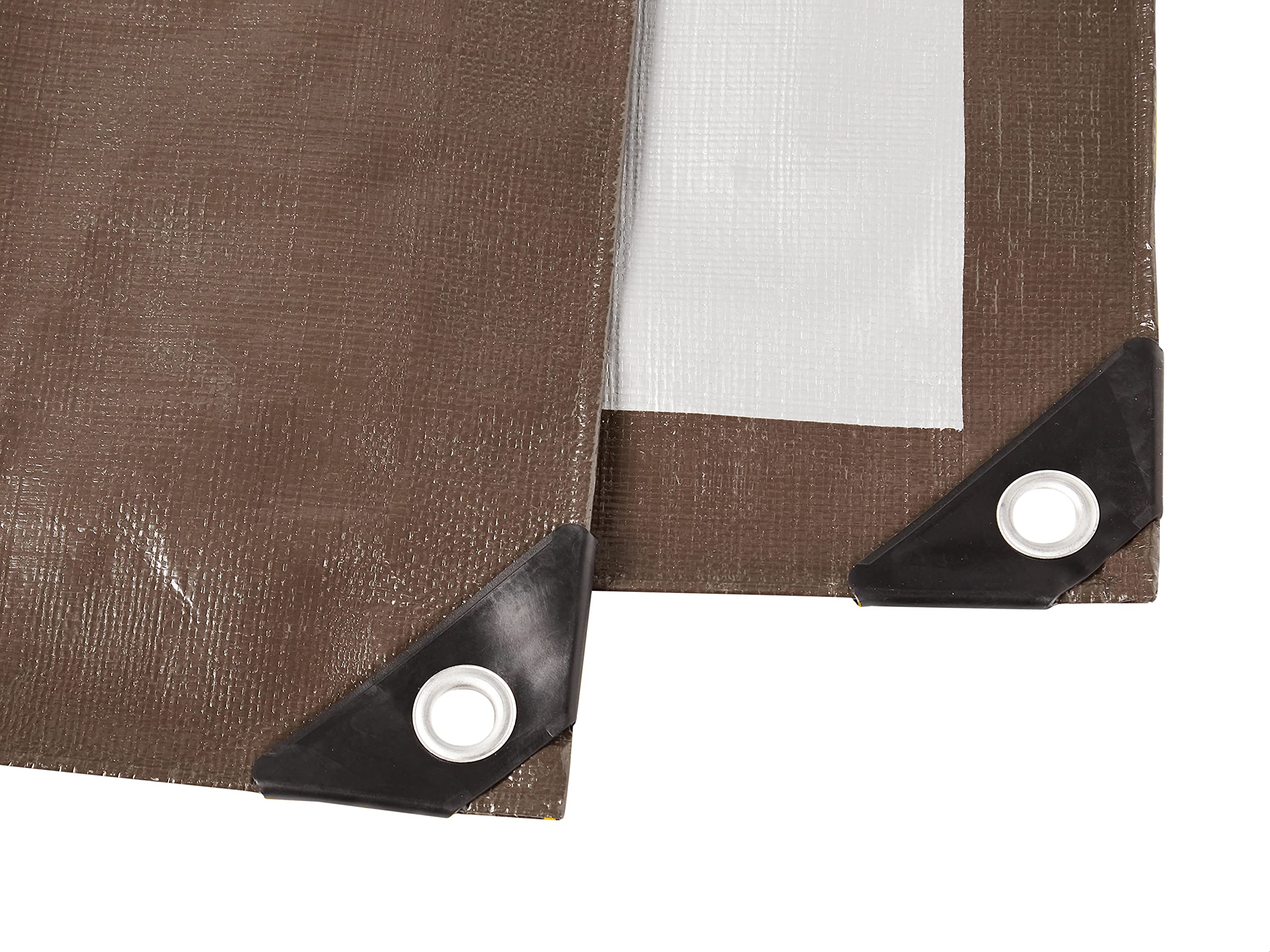 AmazonCommercial Multi Purpose Waterproof Poly Tarp Cover, 20 X 40 FT, 16MIL Thick, Silver/Black, 1-Pack