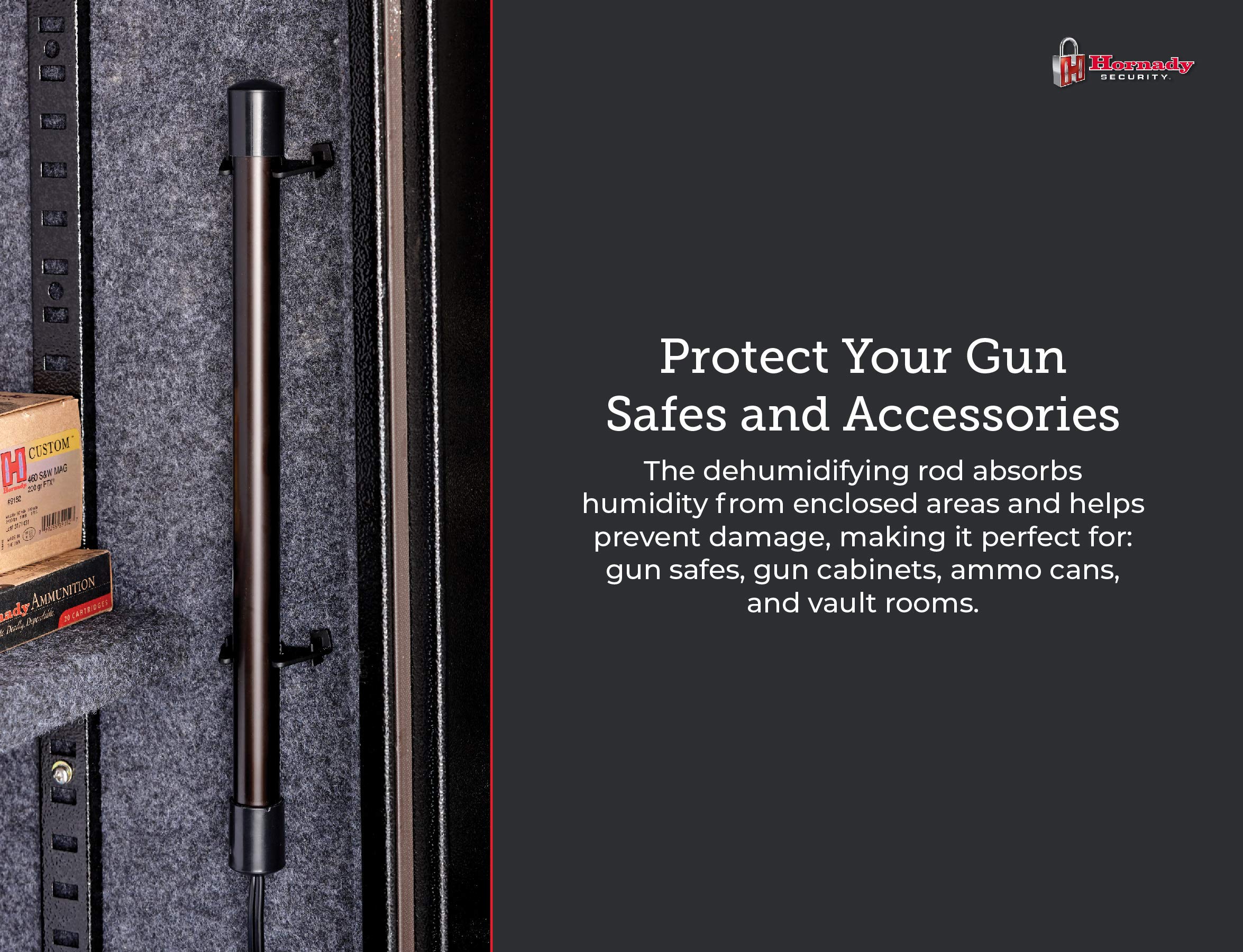 Hornady Gun Safe Dehumidifier Rod 12 Inch, Black, 95903 Maintenance