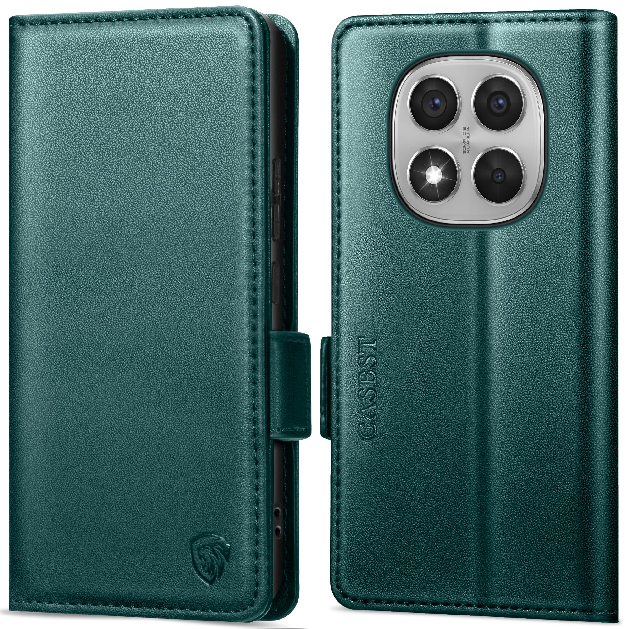 CASBST Handyhülle für Redmi Note 15 Pro Plus 5G Hülle， Premium Schutzhülle Klappbar mit Kartenfach Ständer Magnet Handytasche Klapphülle für Xiaomi Redmi Note 15 Pro Plus 5G Hülle Leder, Royalblau