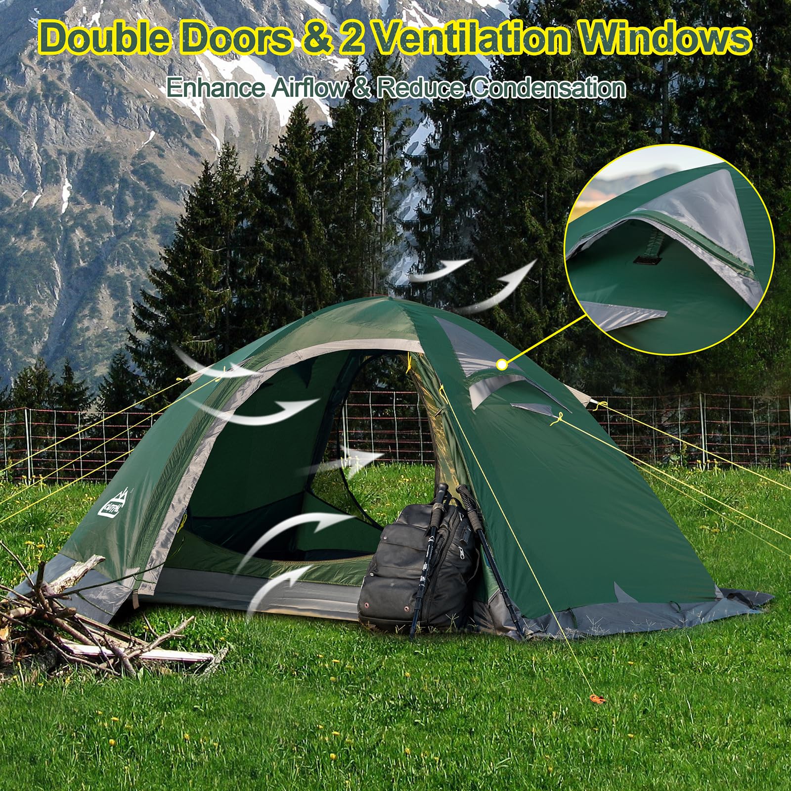 leichtes zelt fr 4 personen Leichtes Wanderzelt fr 4 Personen Bright 4  HUSKY OUTDOOR DE
