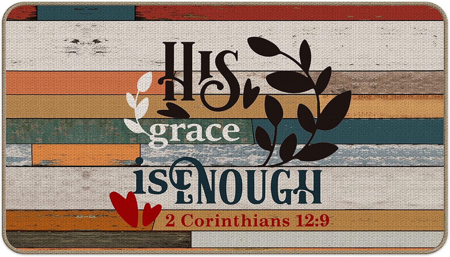 Inspirational Gifts Door Mat - 17x30 Inch Non-Slip Entrance Mat, Inspire Me Home Decor - 2 Corinthians 12:9