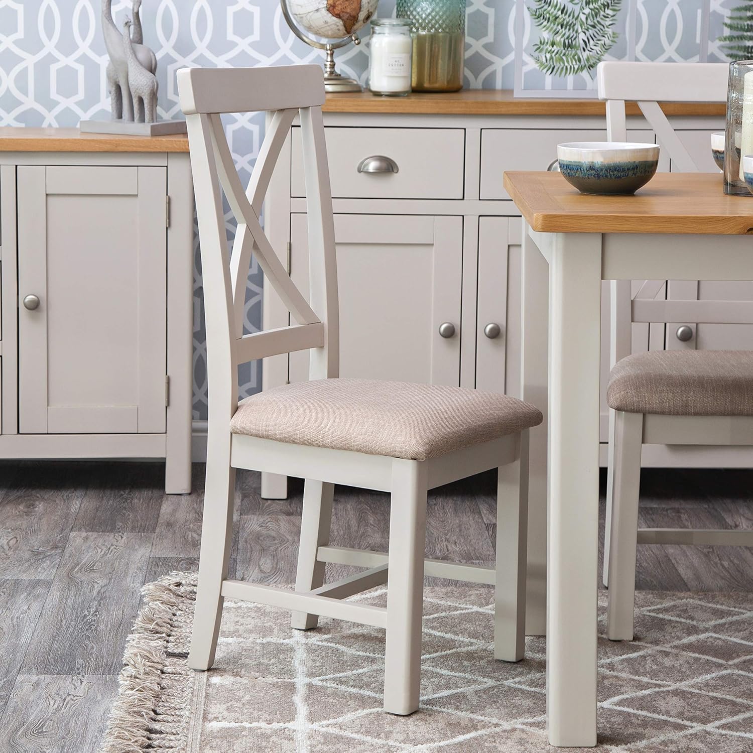 The Furniture Outlet Rutland Painted Oak Dining Chair Amazon.co.uk