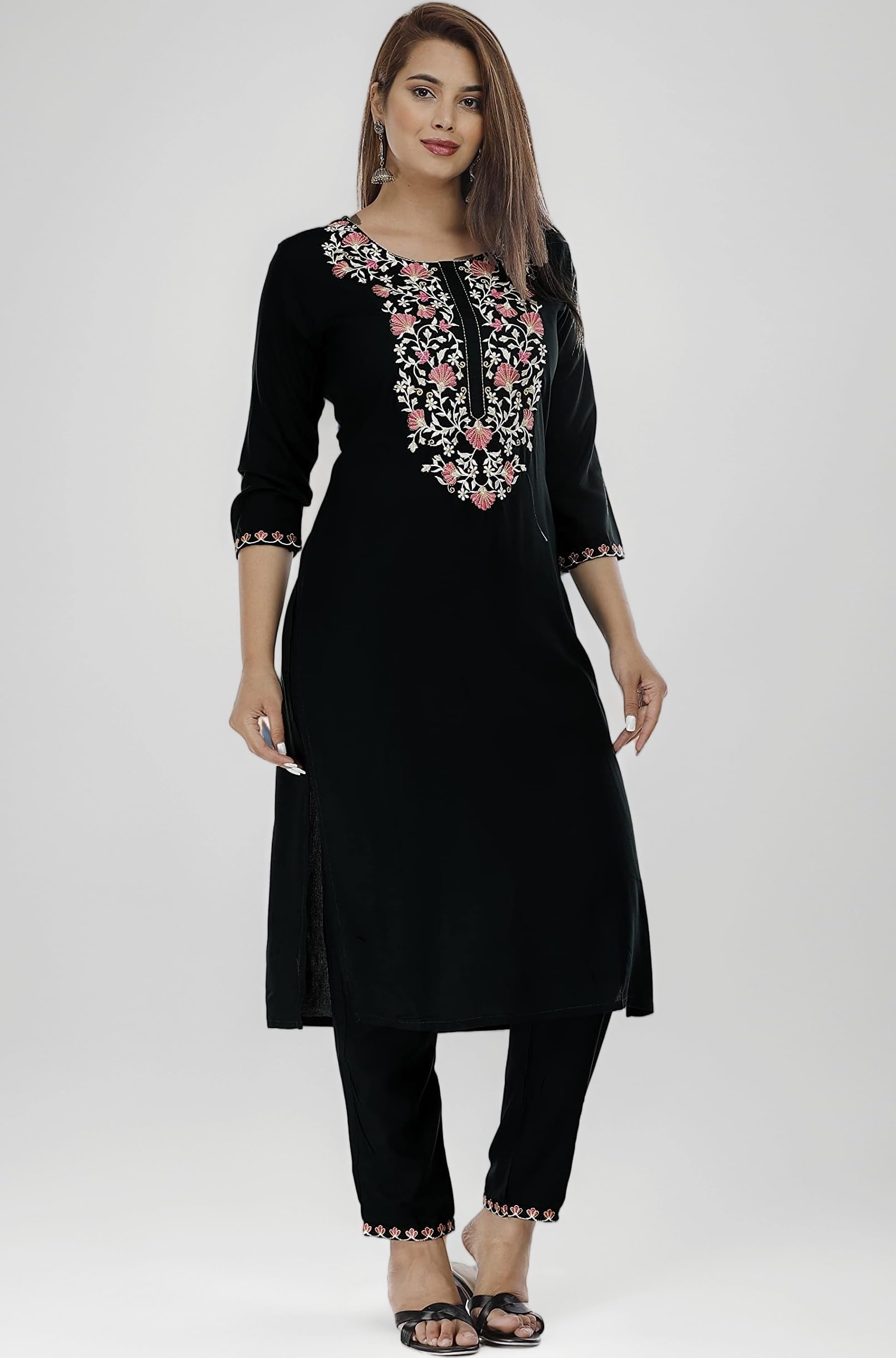 G4Girl Women's Rayon Kurta Pant Set