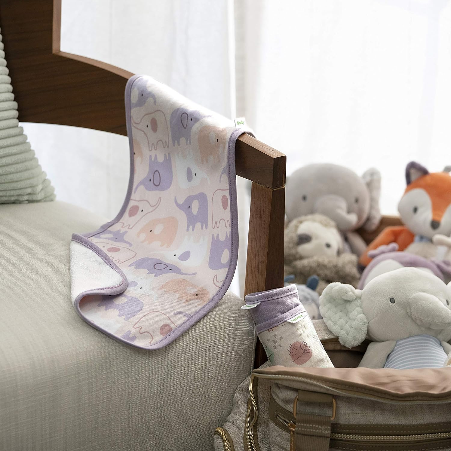 Easy Eater 3-Pack Soft Absorbent 100% Cotton Terry Baby Burp Cloth 19" x 8" - Grazy : Baby