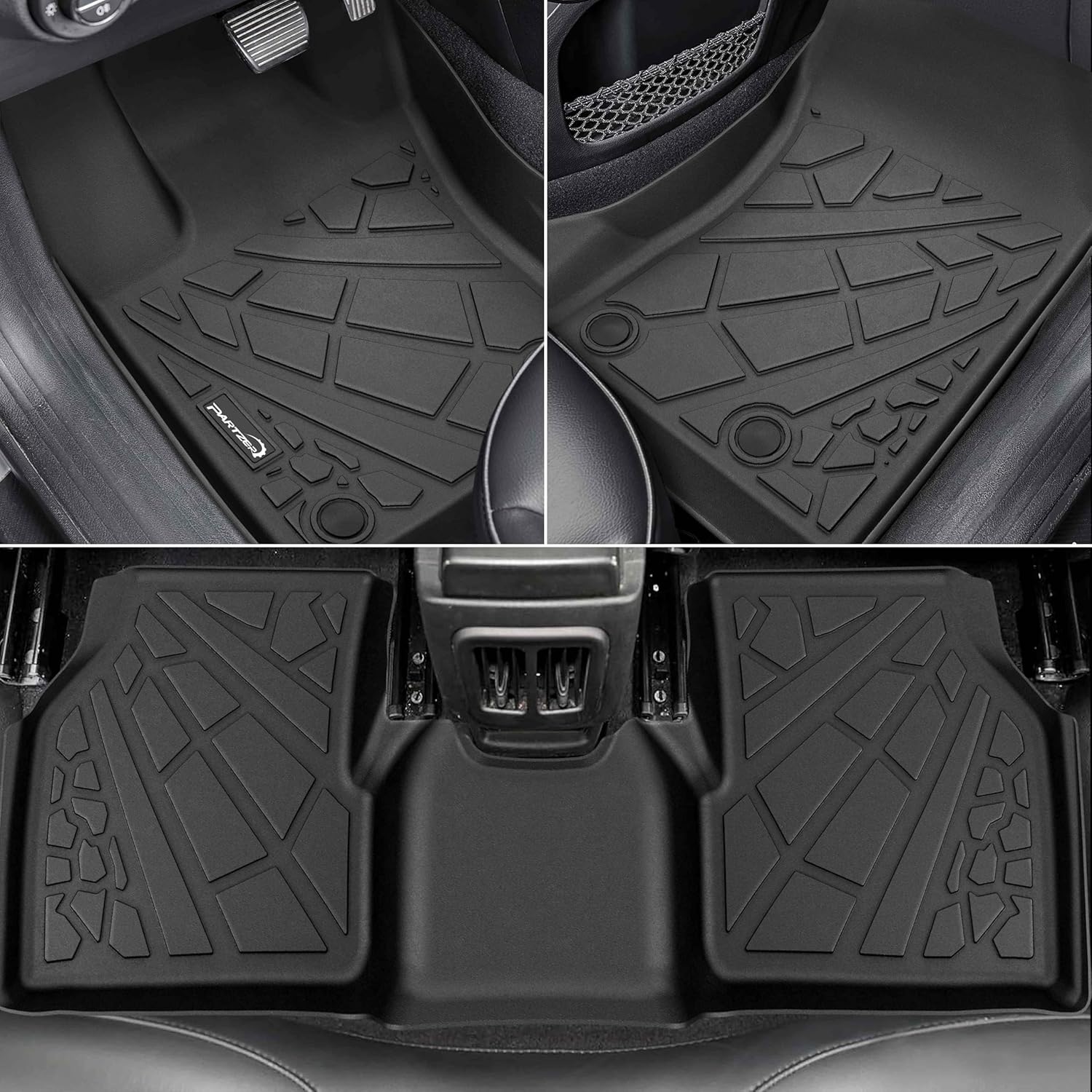 Floor Mats for Jeep Compass 2017-2025, All Weather TPE Protection Floor Liners Cargo Mat Accessories