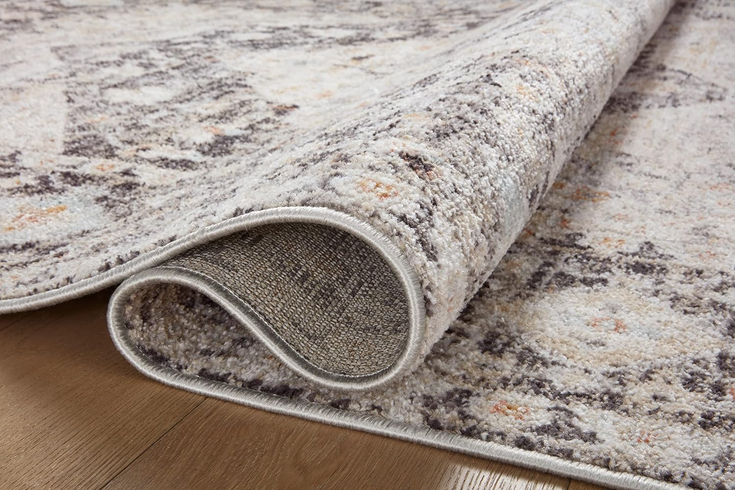 Loloi Monroe Collection MON-01 Charcoal/Multi 2'-6" x 4'-0" Accent Rug