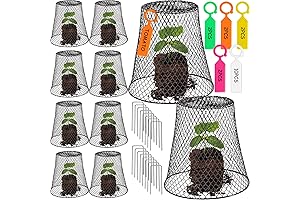 10-Piece Heavy-Duty Chicken Wire Plant Cloches for Outdoor Protection
