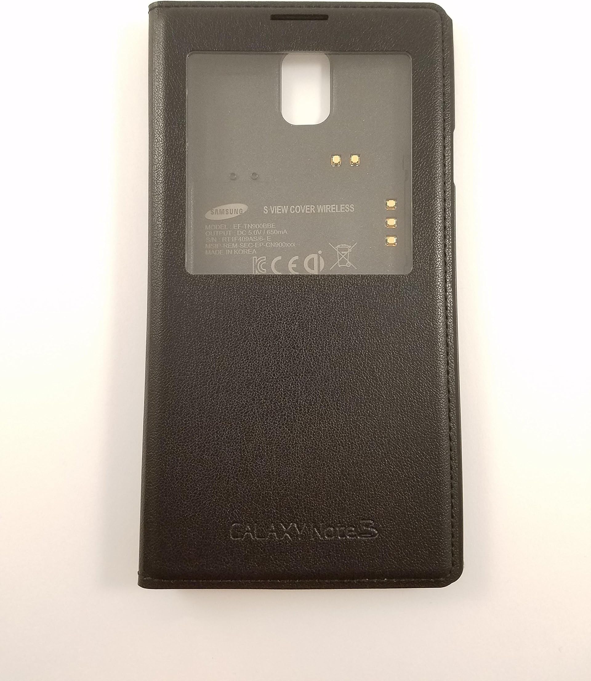 Samsung Galaxy Note 3 Wireless Charging Case S View Flip Cover Folio - Black