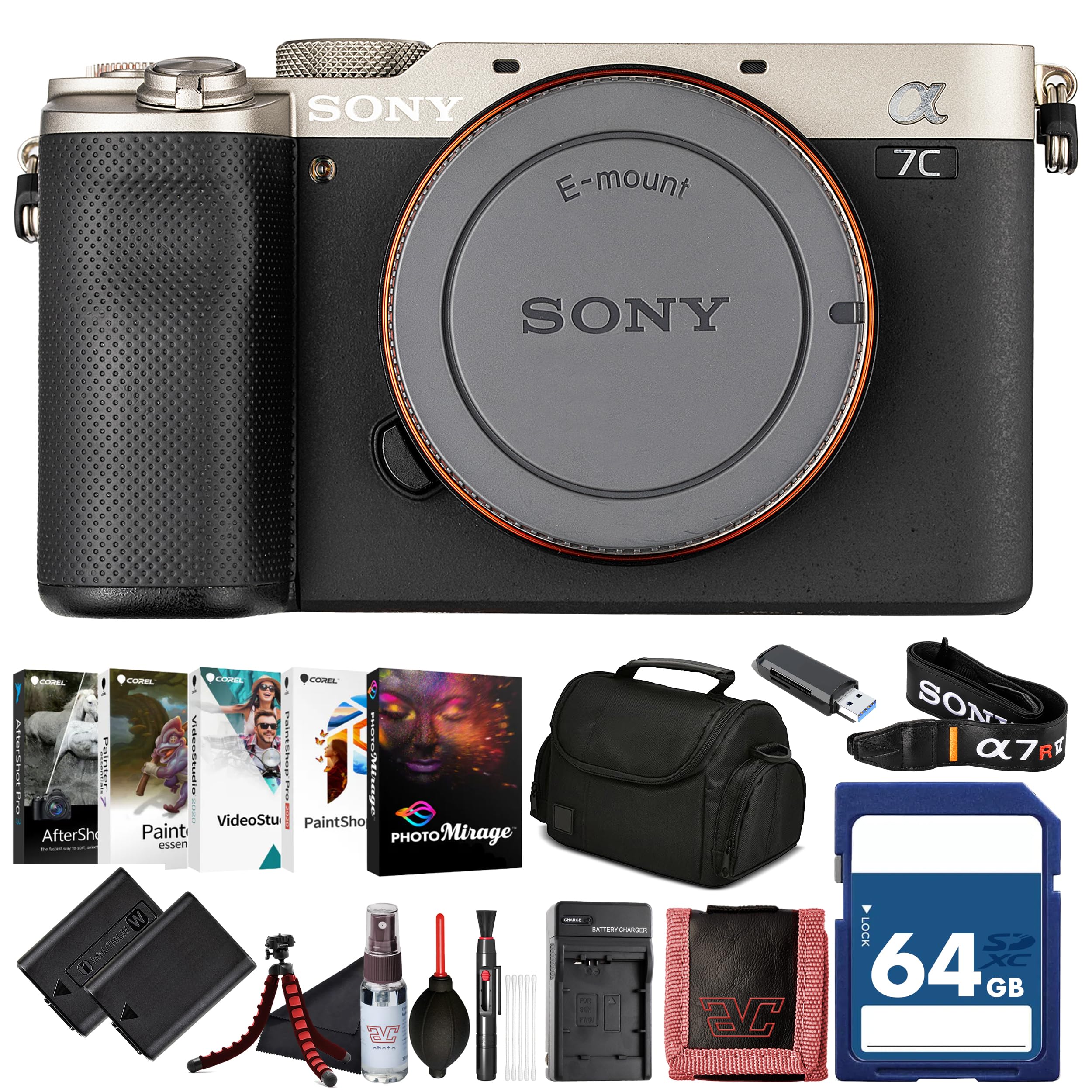 Amazon.com : Sony α7C Full-Frame Mirrorless Camera Body Black 