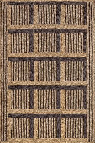 Miniatura 7 de nuLOOM Aletta Geometric Tiled Jute Area Rug, 5' x 8', Natural