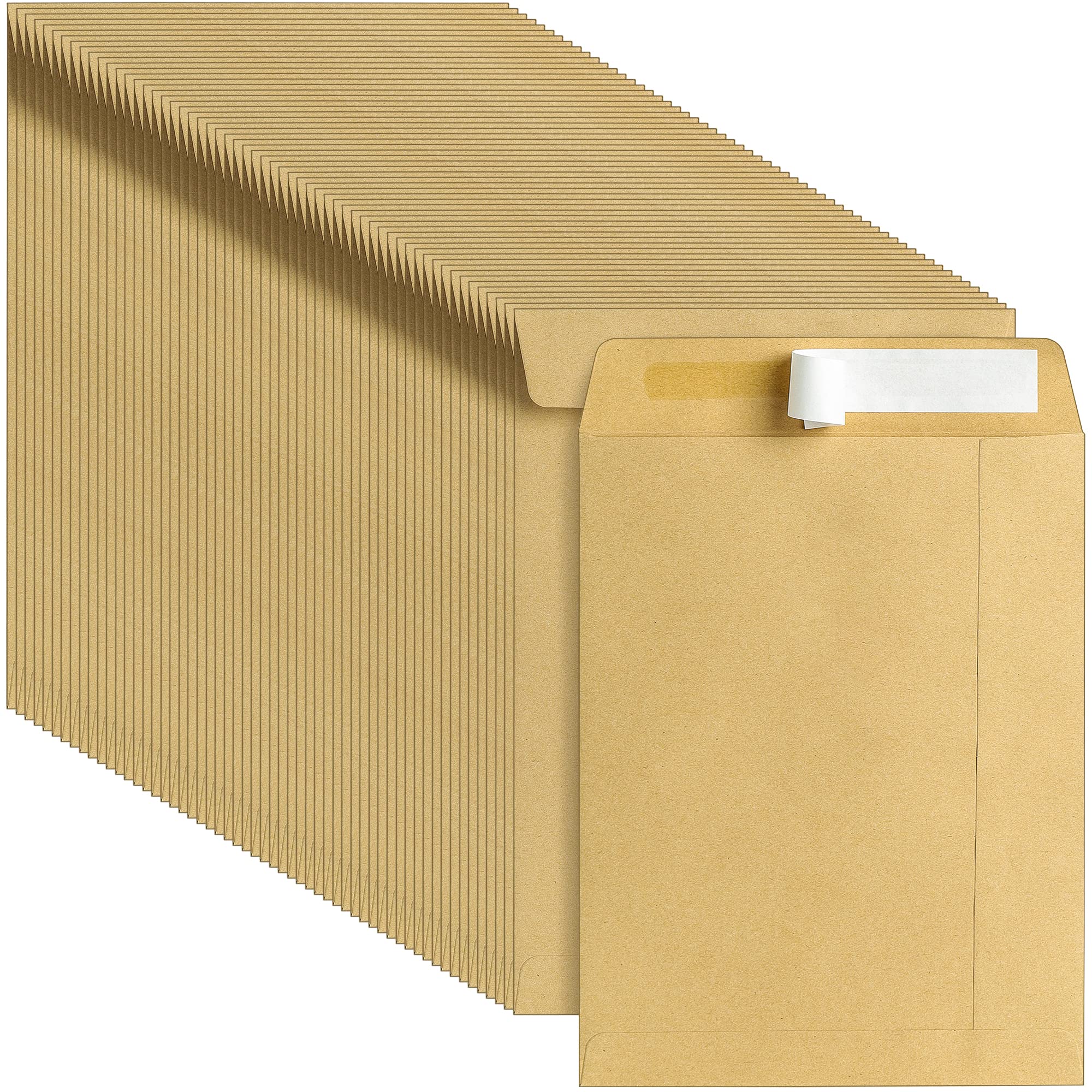 C5 229 x 162 mm 100gsm Brown Self Seal Pocket Envelopes, No Window, Greeting Card Invitation Envelopes for School Home