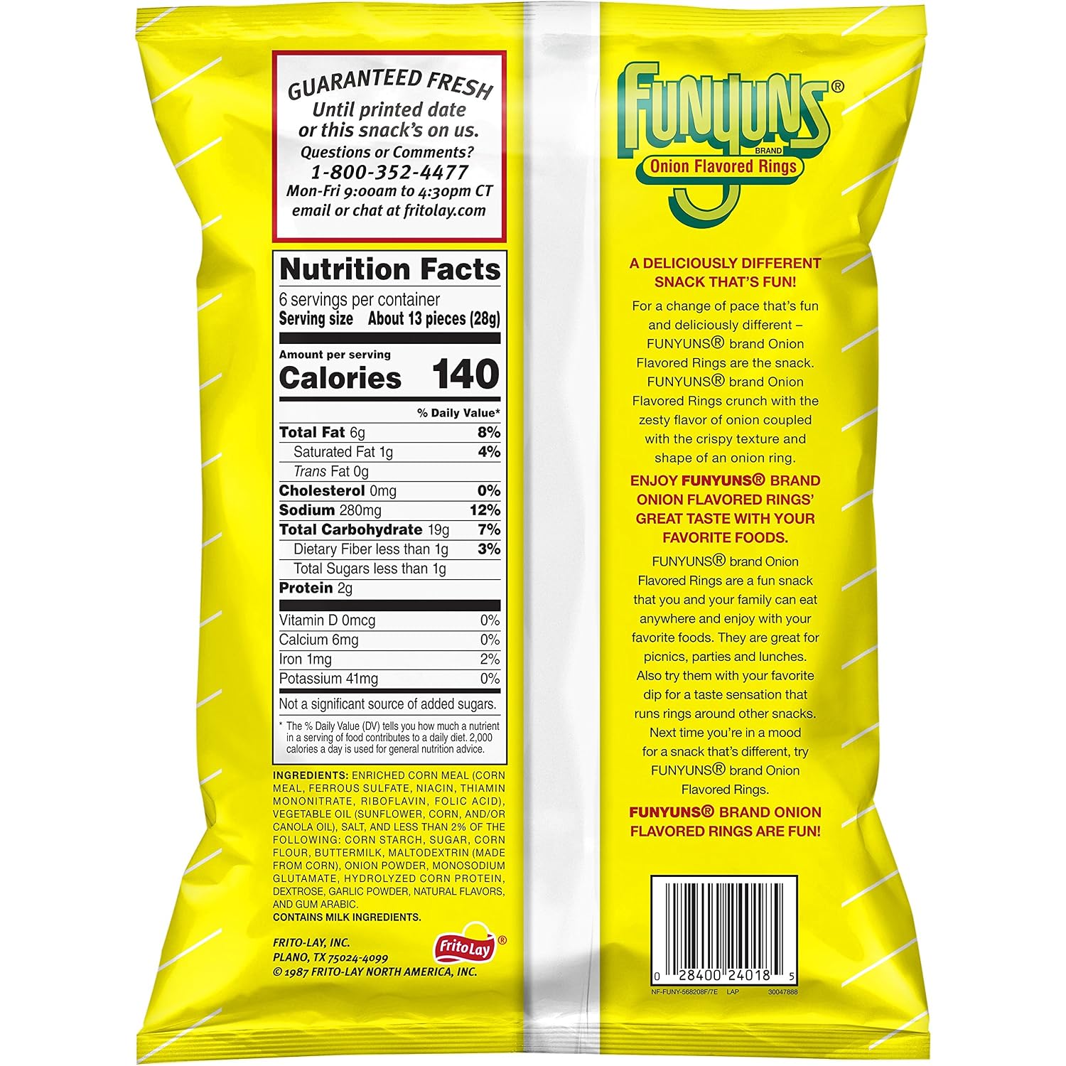 Funyuns Onion Flavored Rings, 6 Ounce