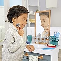 Vista 5 de Little Tikes First Bathroom Sink with Real Working Faucet Pretend Play for Kids, 12 Bathroom Accessories, Interactive Unique Toy Multi-Color, Ages