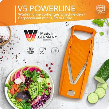 Börner V5 Vegetable Slicer (Professional Set) Adjustable V-Slicer 7-Piece Set with 10 Cutting Types Vegetable Cutter with Stainless Steel V-Blade Kitchen Slicer with Docking Station Colour: