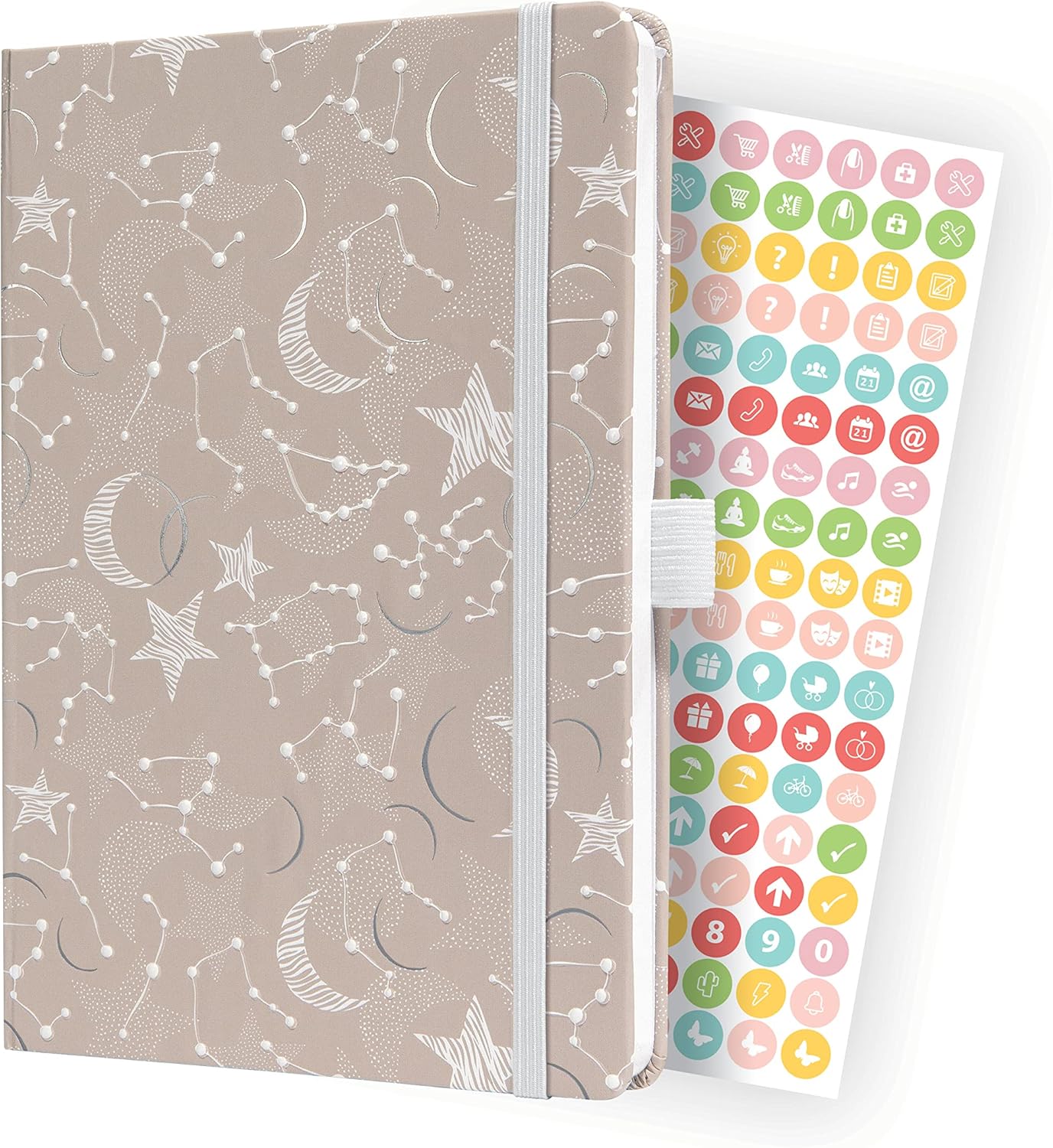 SIGEL J4307 Jolie Weekly planner 2024, Bloom Pink, 13,5 x 20,3 cm, hardcover, 174 pages, white, pink