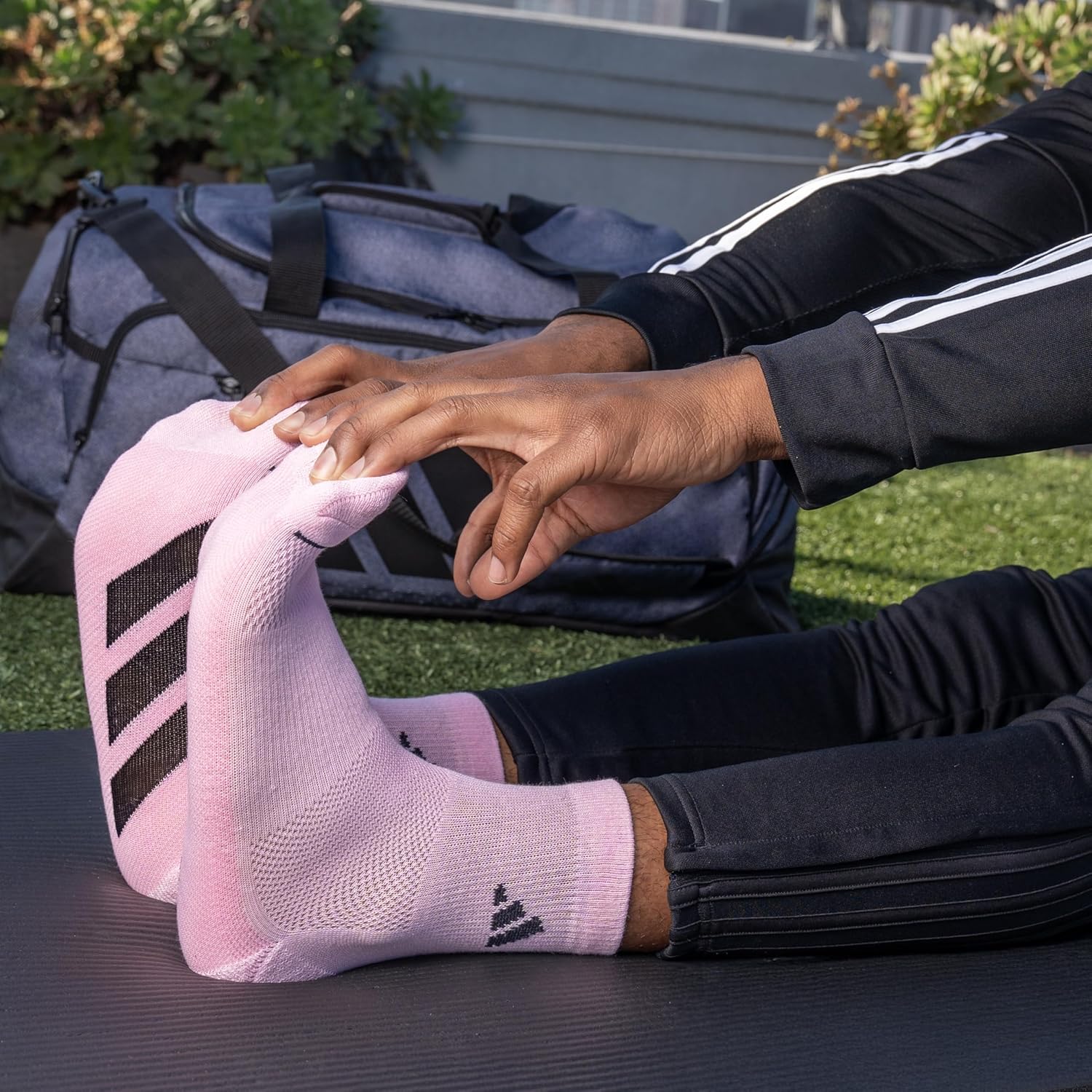 adidas Men's All Day Training Quarter Socks sports performance above the ankle height with cushioning for running (3-Pair) - Image 3