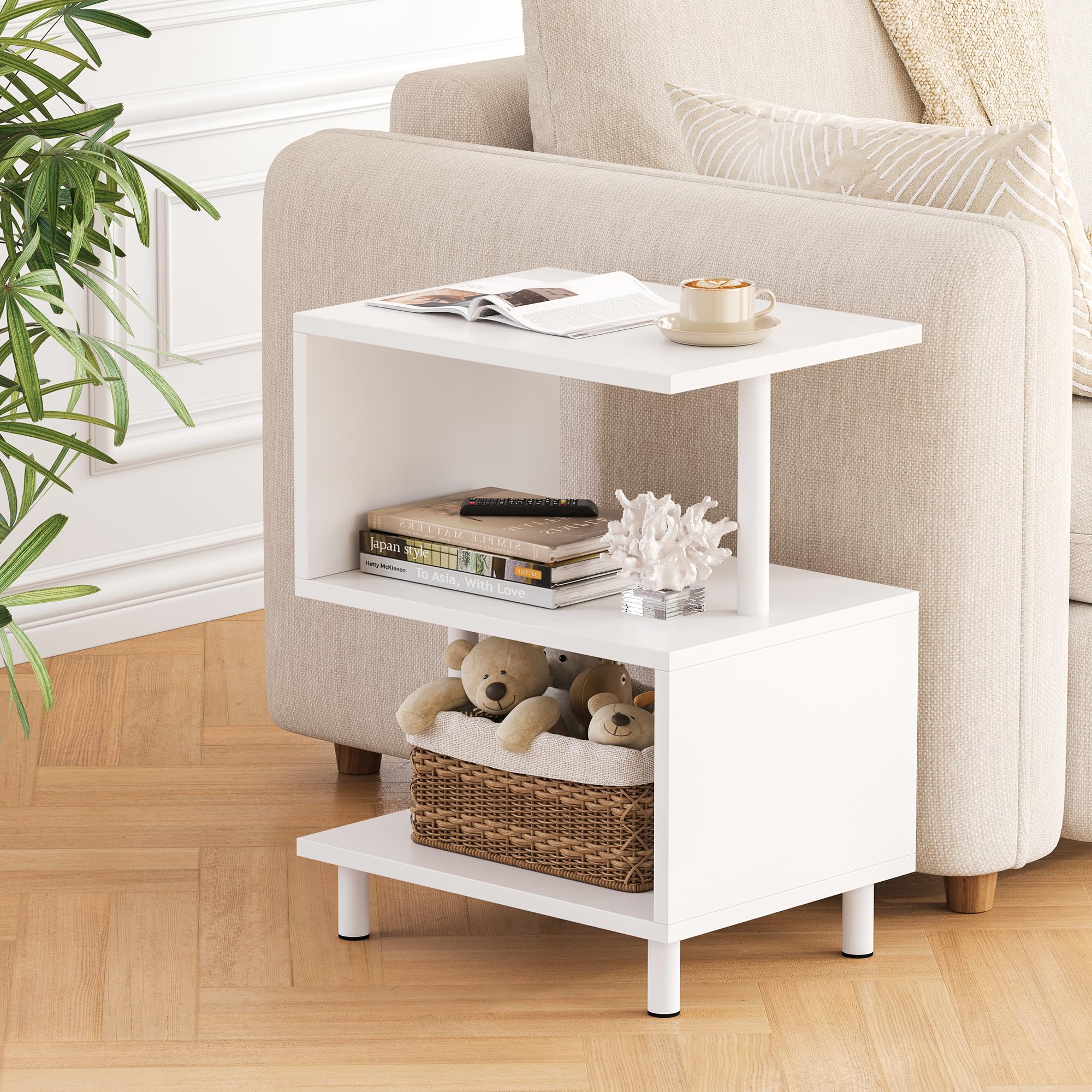 YOUDENOVA 3 Tier Side Table, Sofa Table, Side Table Living Room,Side Tables