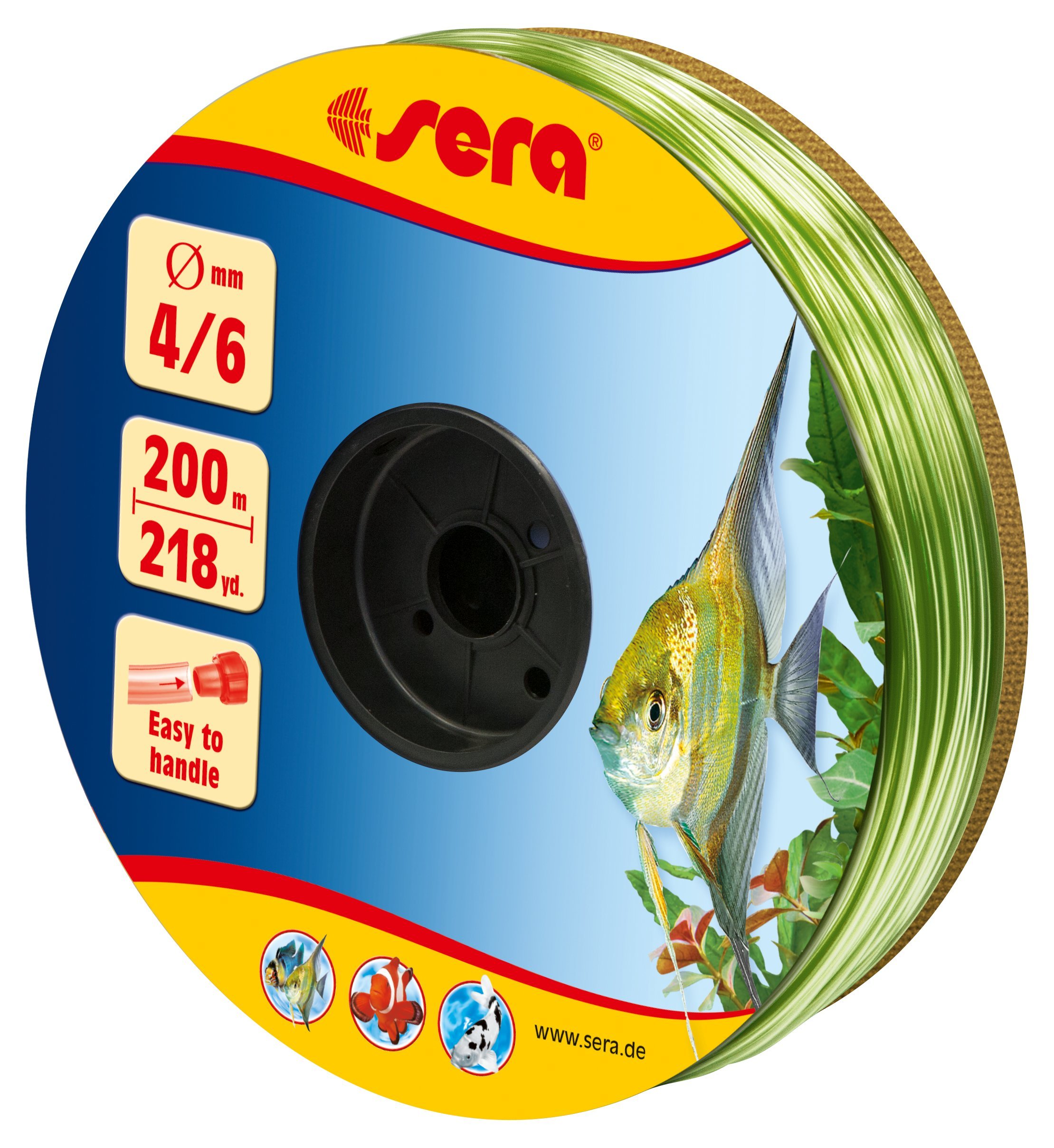 sera 4/6 Schlauch grün 200 m - Luftschlauch fürs Aquarium - Flexible Luftpumpenschläuche mit 4/6mm Durchmesser (innen/außen)