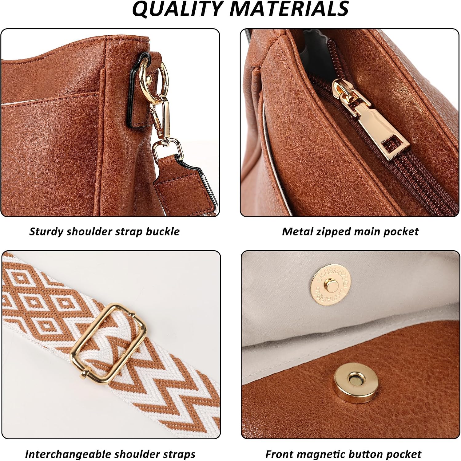 TANTOMI Crossbody Bags for Women Vegan Leather Travel Crossbody Purse