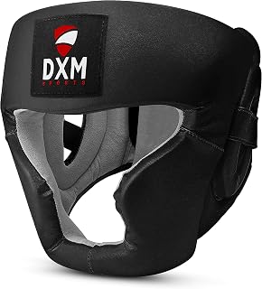DXM SPORTS Boxing Headgear for MMA Training, Sparring Kickboxing - Adjustable Safety Head Guard for Muay Thai, Karate, Taekwondo