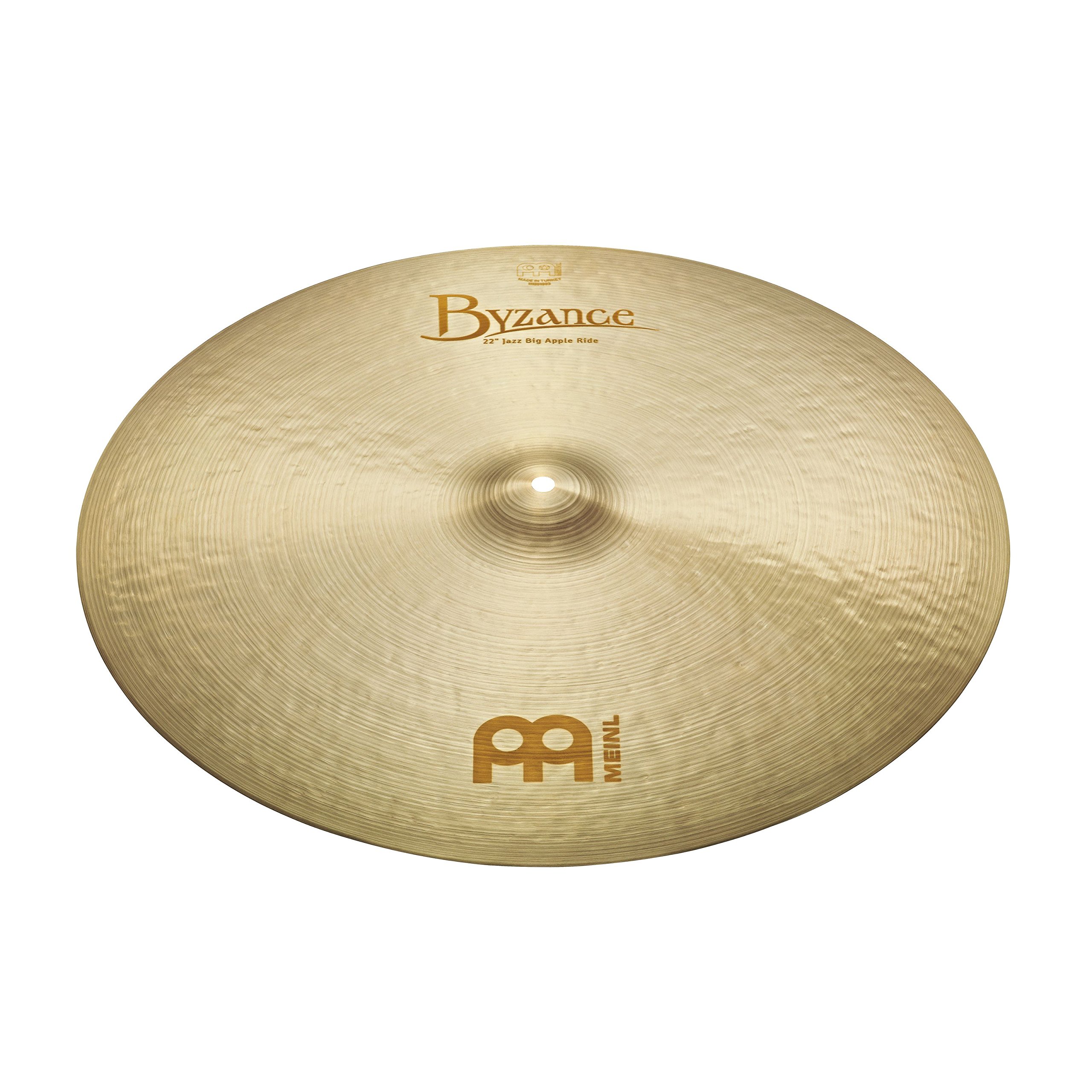 Meinl Cymbals Byzance Jazz Cymbale Big Apple Ride 22 pouces (55,88cm) pour Batterie – Bronze B20, Finition Traditionnelle (B22JBAR)