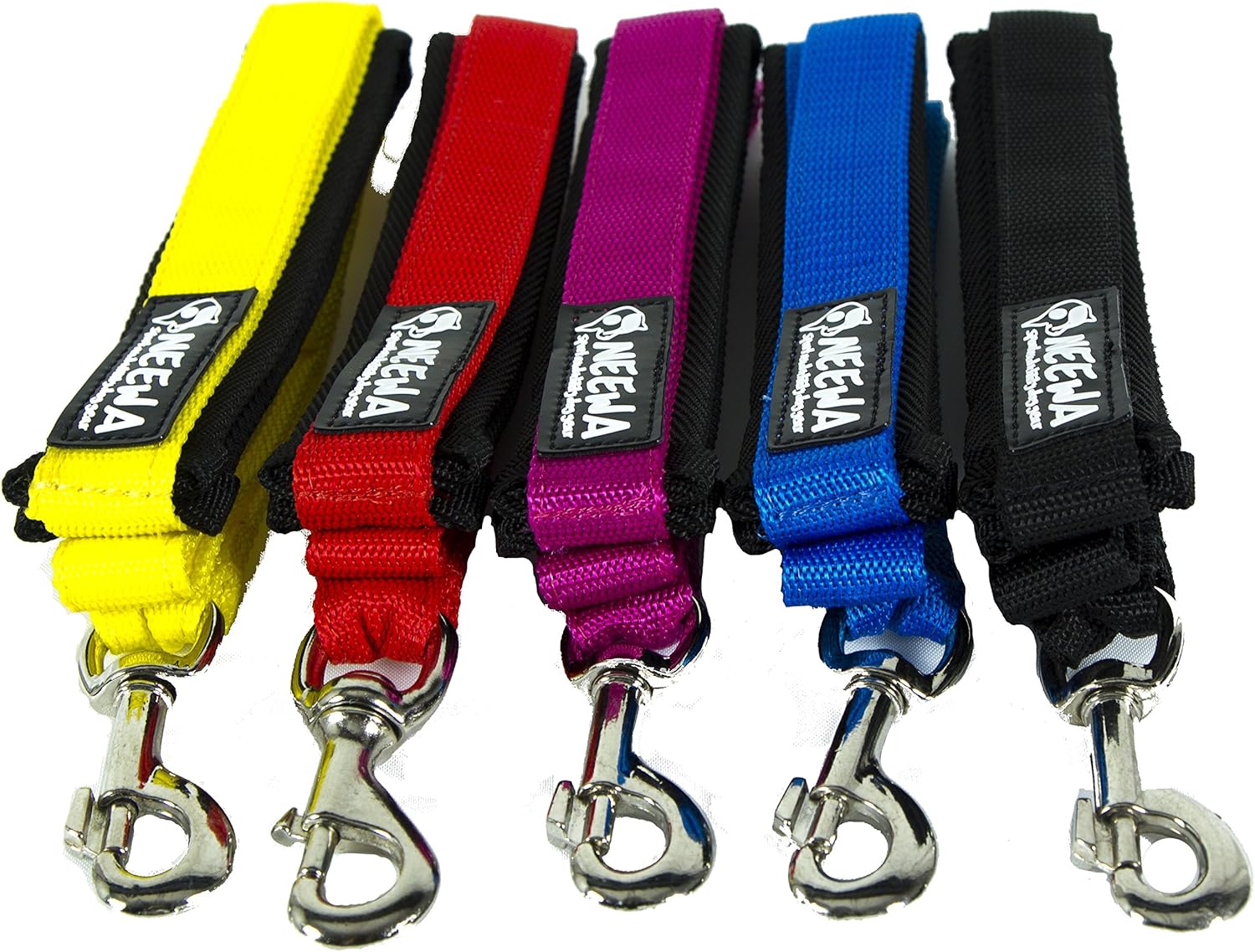 Neewa Dog Leash with Handle (46 in - 117 cm, Yellow); Double Handle to Grab Your Puppy Close to You While Walking