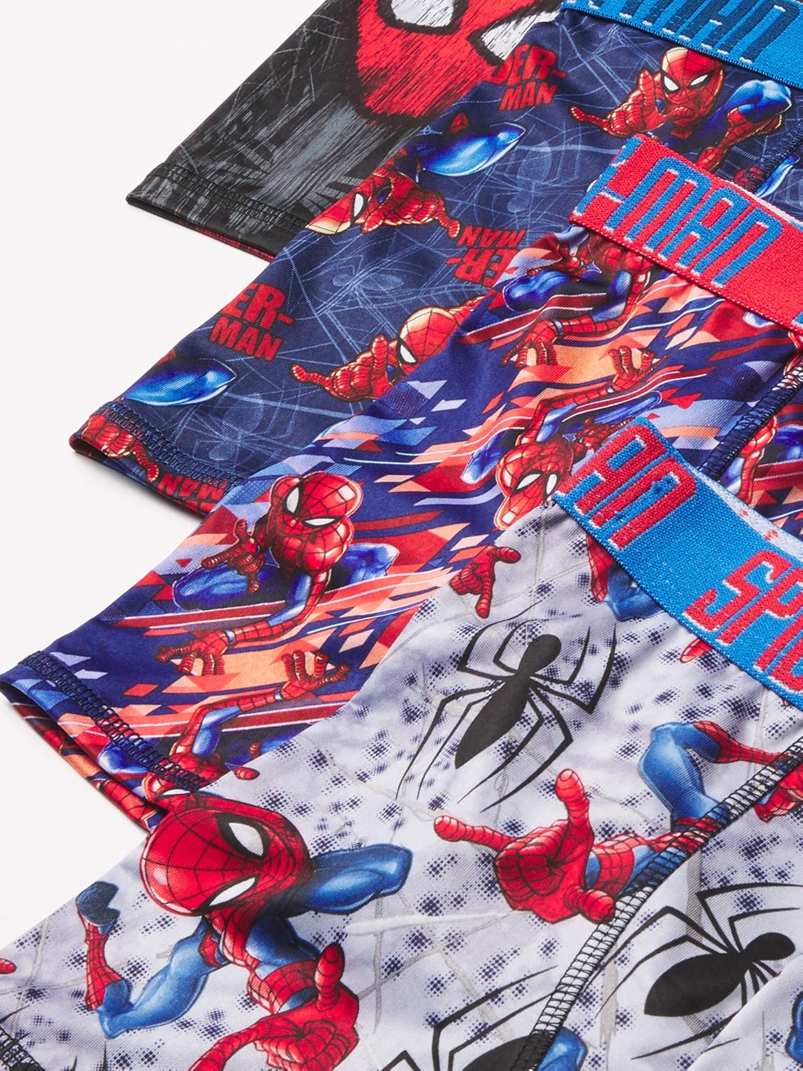 Spider-Man boys Exclusive 7-pk Athletic Boxer Briefs With Multiple Print Options Sizes 4, 6, 8, 10,12 - Image 4