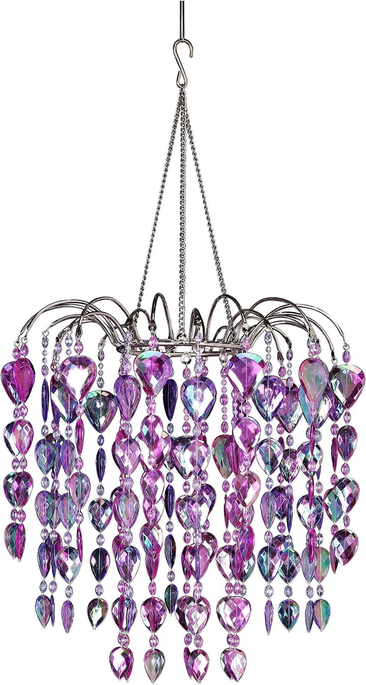 HLLWF2 Waterfall Chandelier, Purple