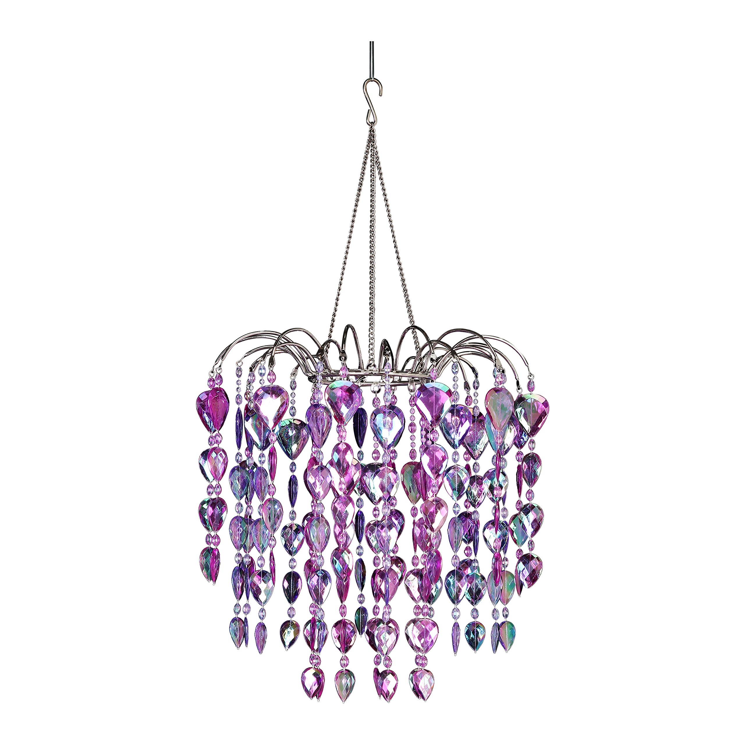 HLLWF2 Waterfall Chandelier, Purple