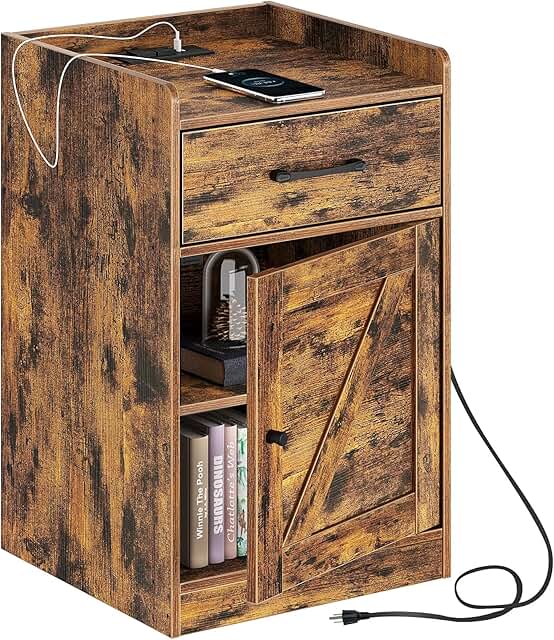 nightstand with charging station