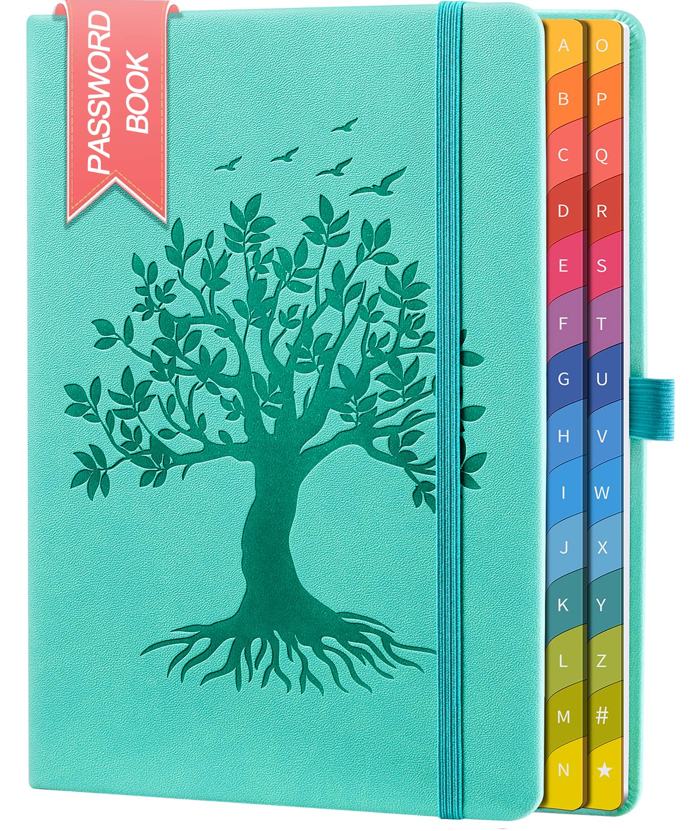 ZXHQ Password Book with Colorful Alphabetical Tabs