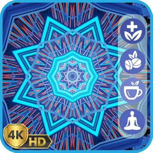 Relaxing Sleep & Focus Aid Pro - HD Kaleidoscope Videos with a Time & Weather Display