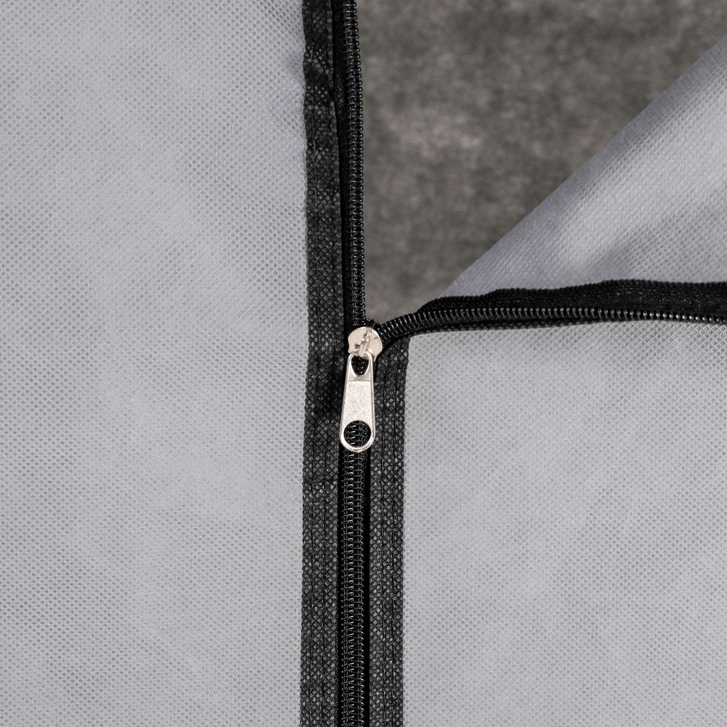 axentia Stoffschrank, ca. 75 x 150 x 50 cm, Grau-schwarz