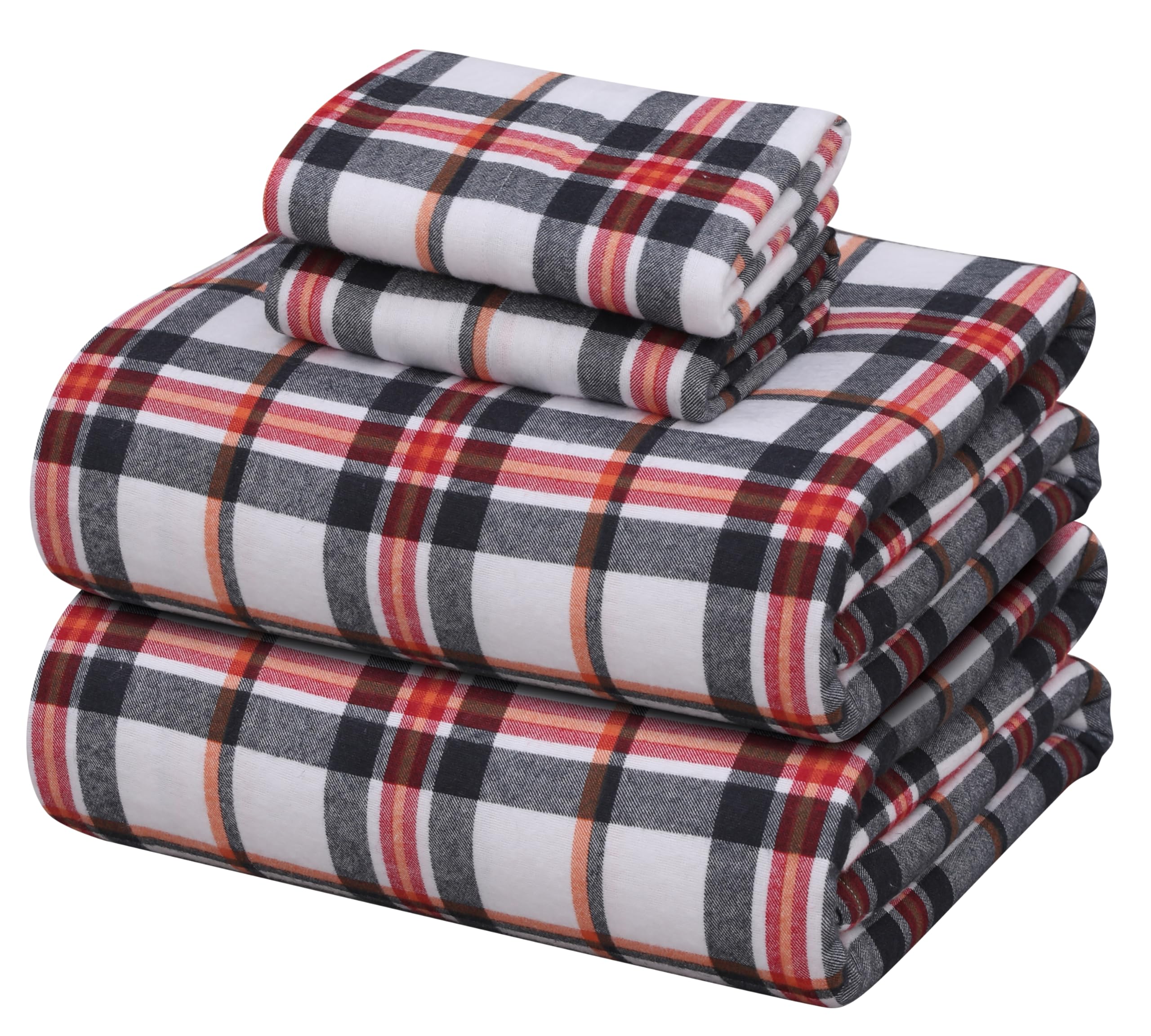 ZOYER Flannel Sheets Twin XL Size - 100% Cotton Double Brushed Twin XL Sheet Sets, Deep Pockets 16 Inches, All Seasons Breathable & Extra Soft Bed